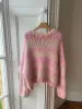 Pink and Cream Chunky Knit Sweater S/M (Sample) sold by Hope Macaulay