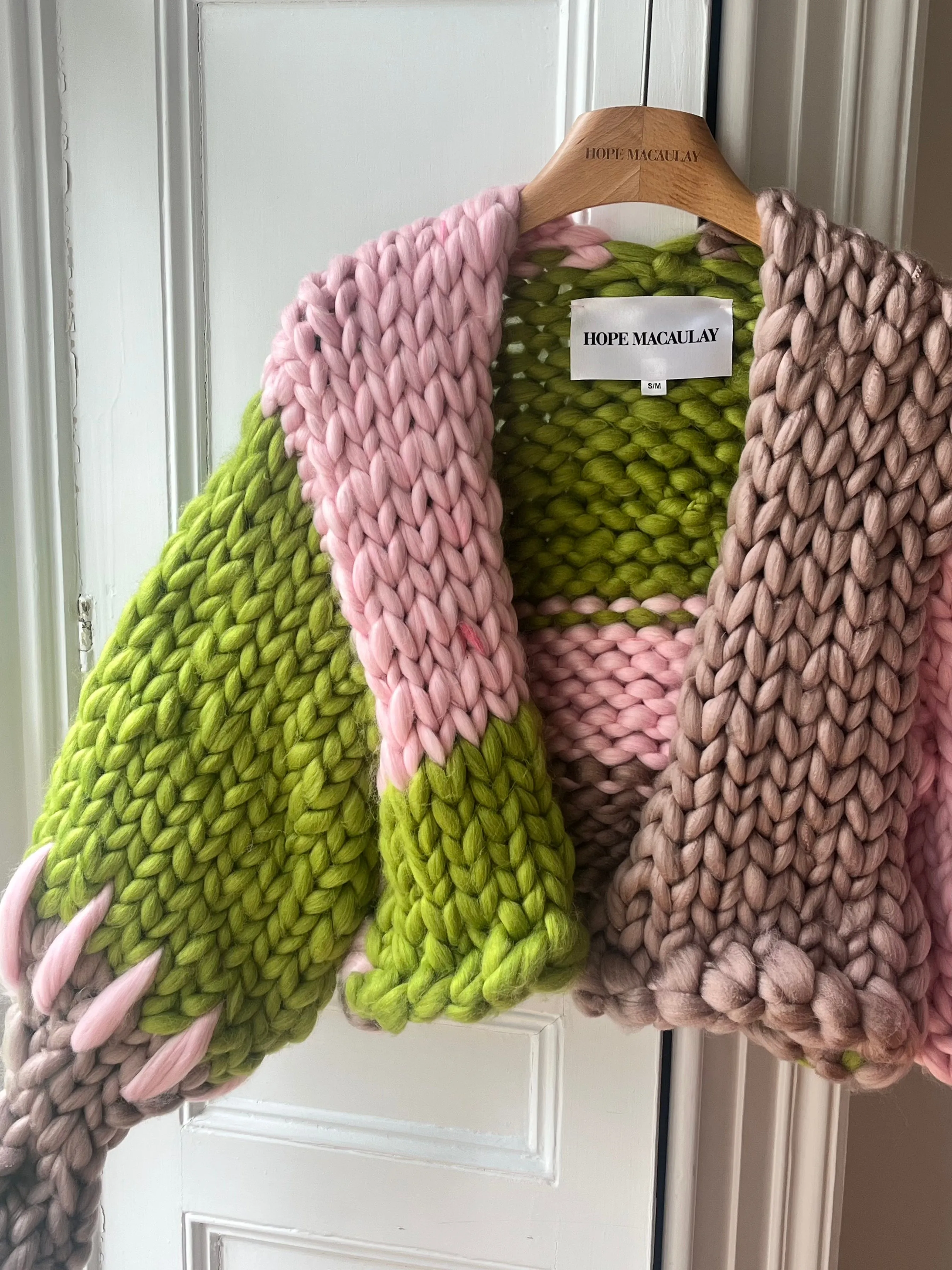 1of1 Pink, Mink and Green Colossal Knit Cardigan S/M (Sample) sold by Hope Macaulay product image thumbnail 2