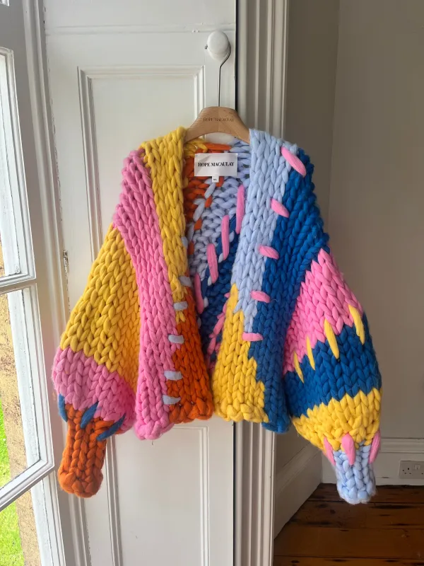 Colourful Colossal Knit Cardigan L/XL (Sample) sold by Hope Macaulay