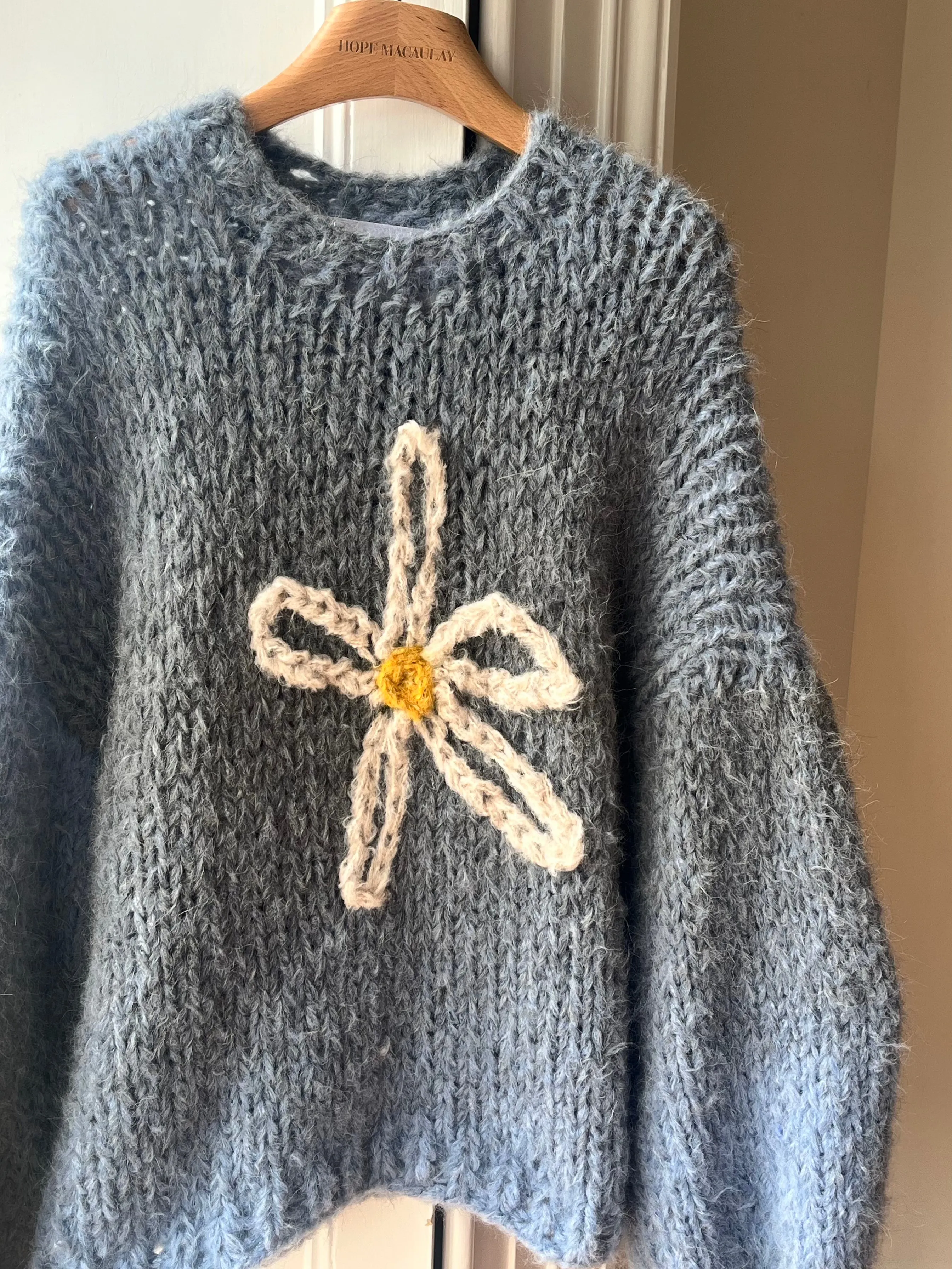 Blue Daisy Fluffy Knit Sweater M/L (Sample) sold by Hope Macaulay product image thumbnail 2
