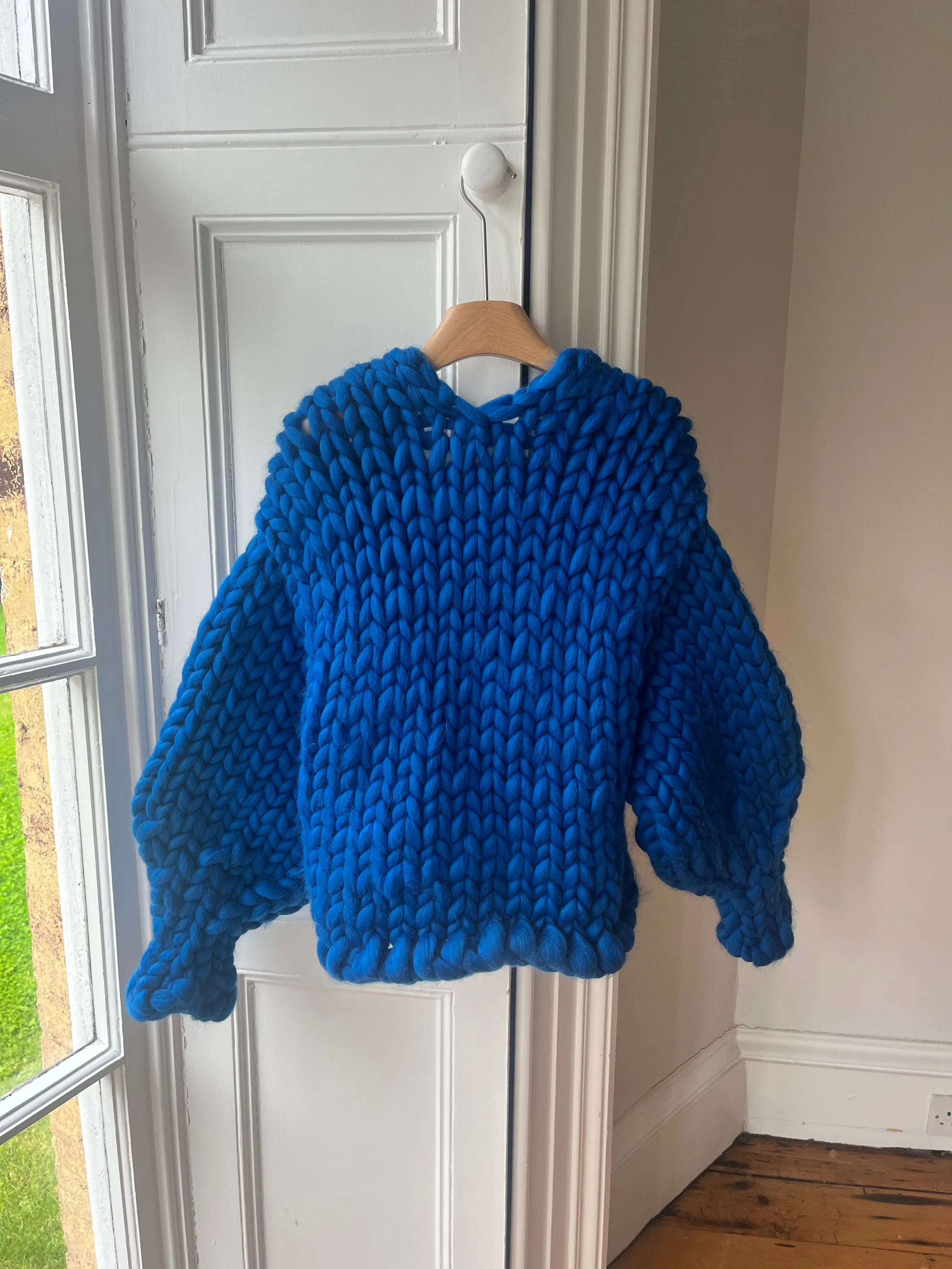 Cobalt Blue Colossal Knit Cardigan M/L (Limited Edition Wool Sample) sold by Hope Macaulay product image thumbnail 3