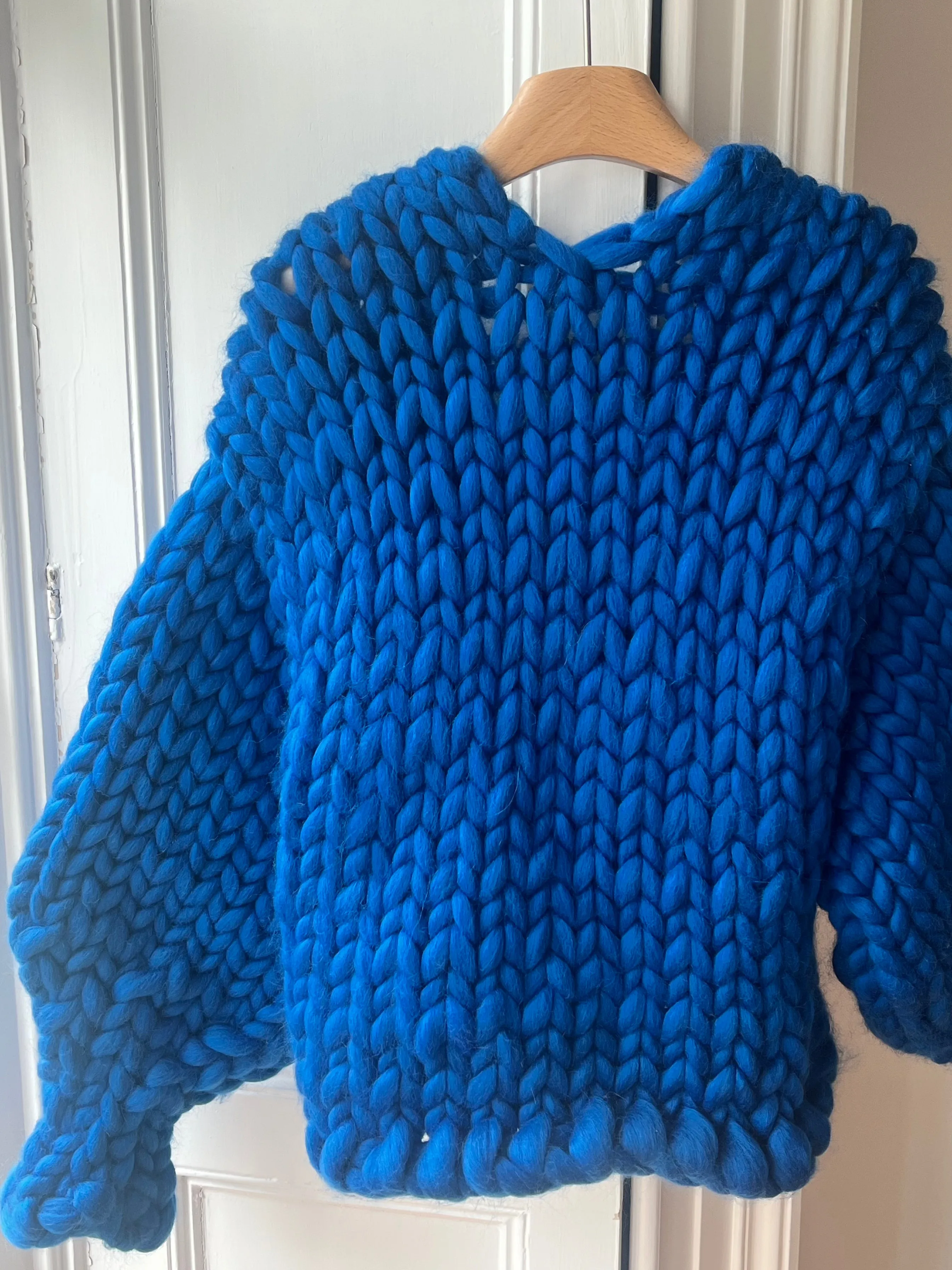 Cobalt Blue Colossal Knit Cardigan M/L (Limited Edition Wool Sample) sold by Hope Macaulay product image thumbnail 4