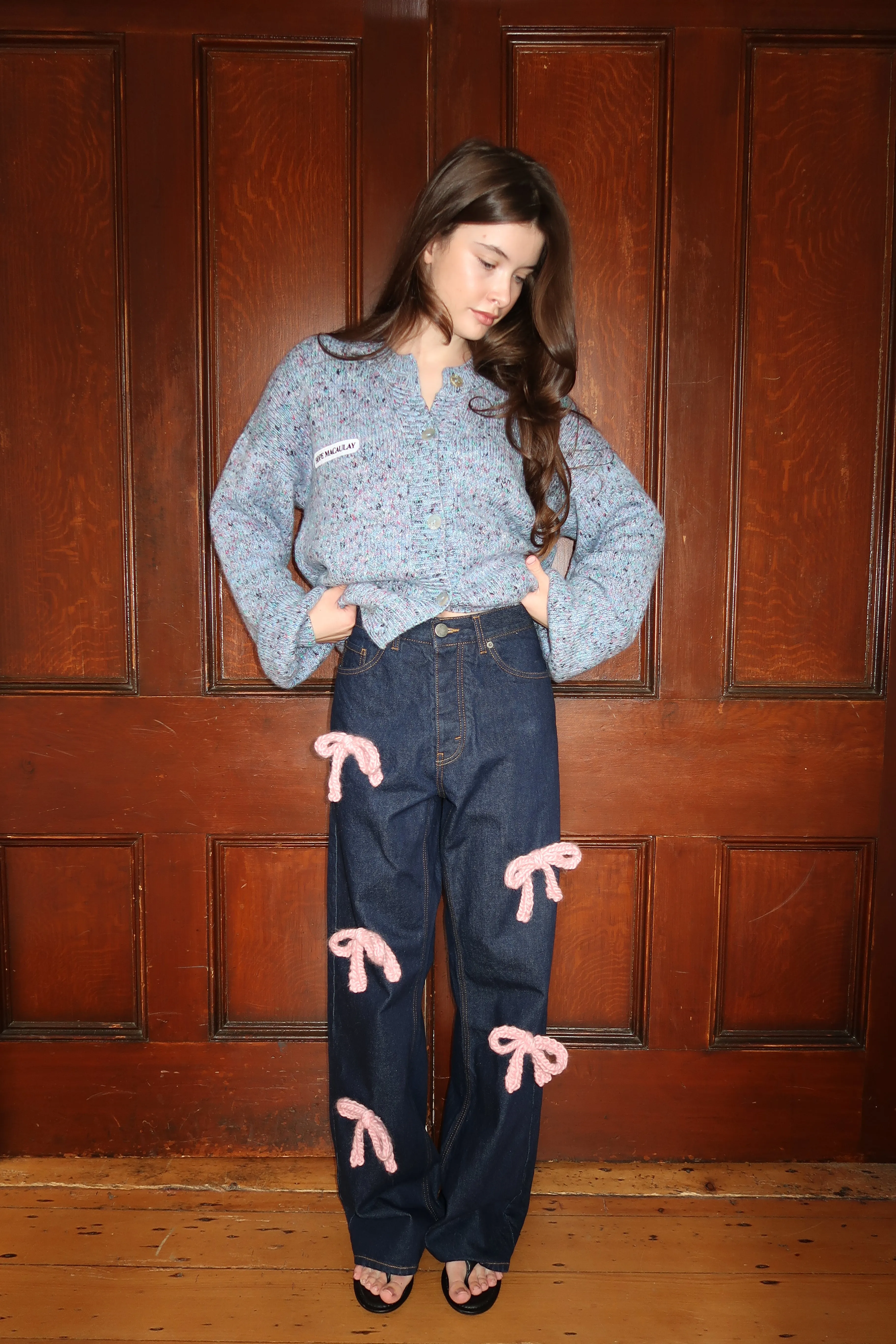 Knit Bow Jeans sold by Hope Macaulay product image thumbnail 3