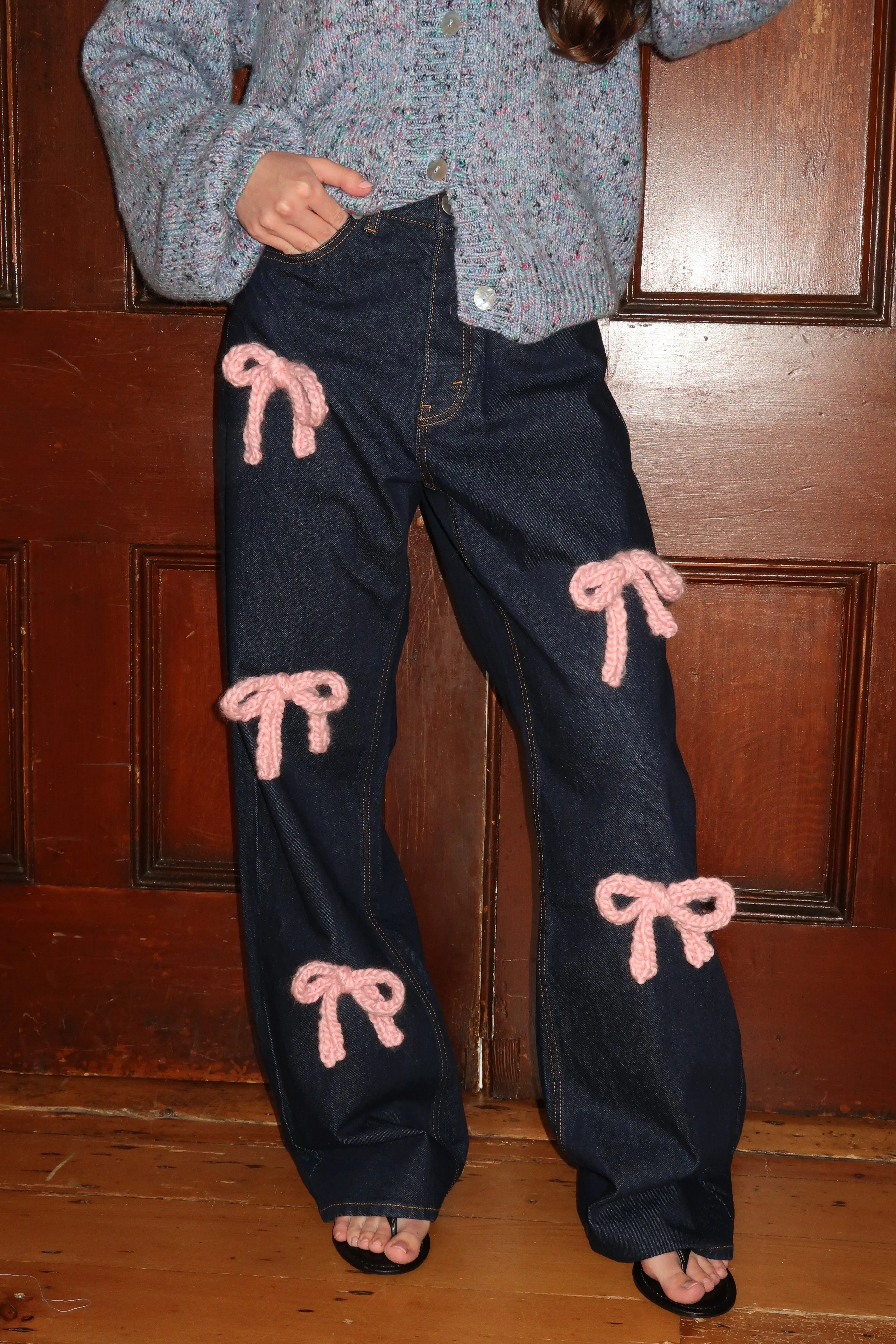 Knit Bow Jeans sold by Hope Macaulay product image thumbnail 2