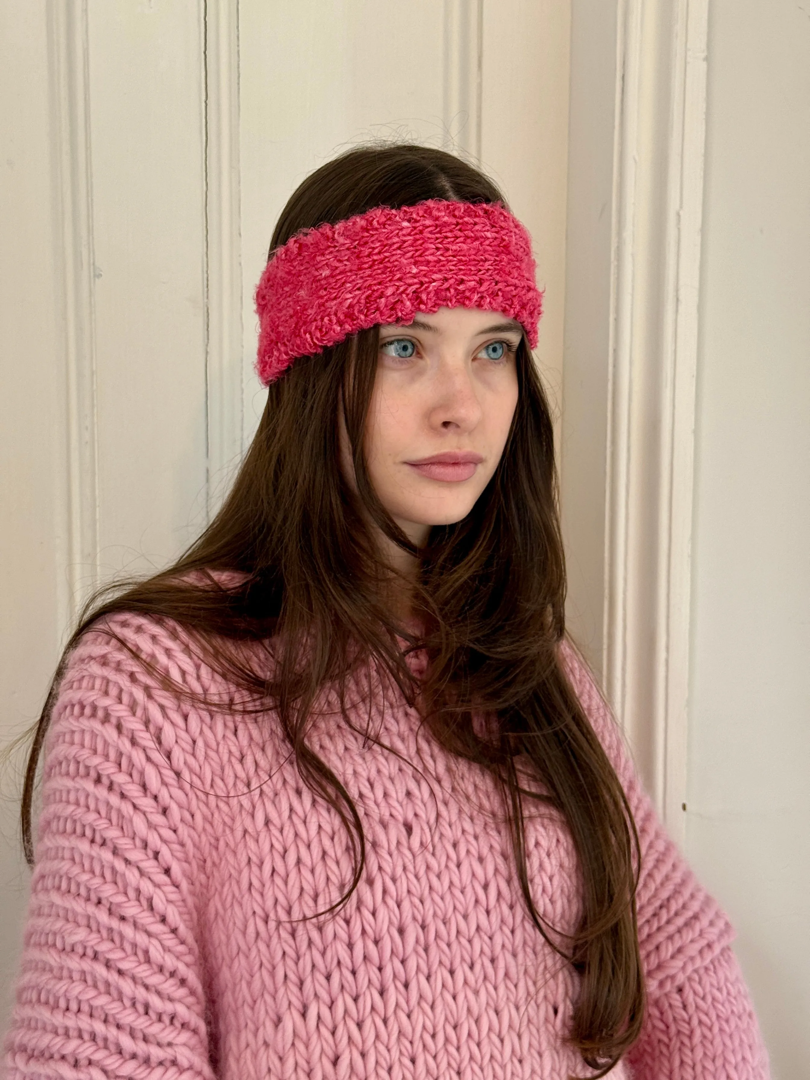 Hot Pink Banana Knit Headband (Sample) sold by Hope Macaulay