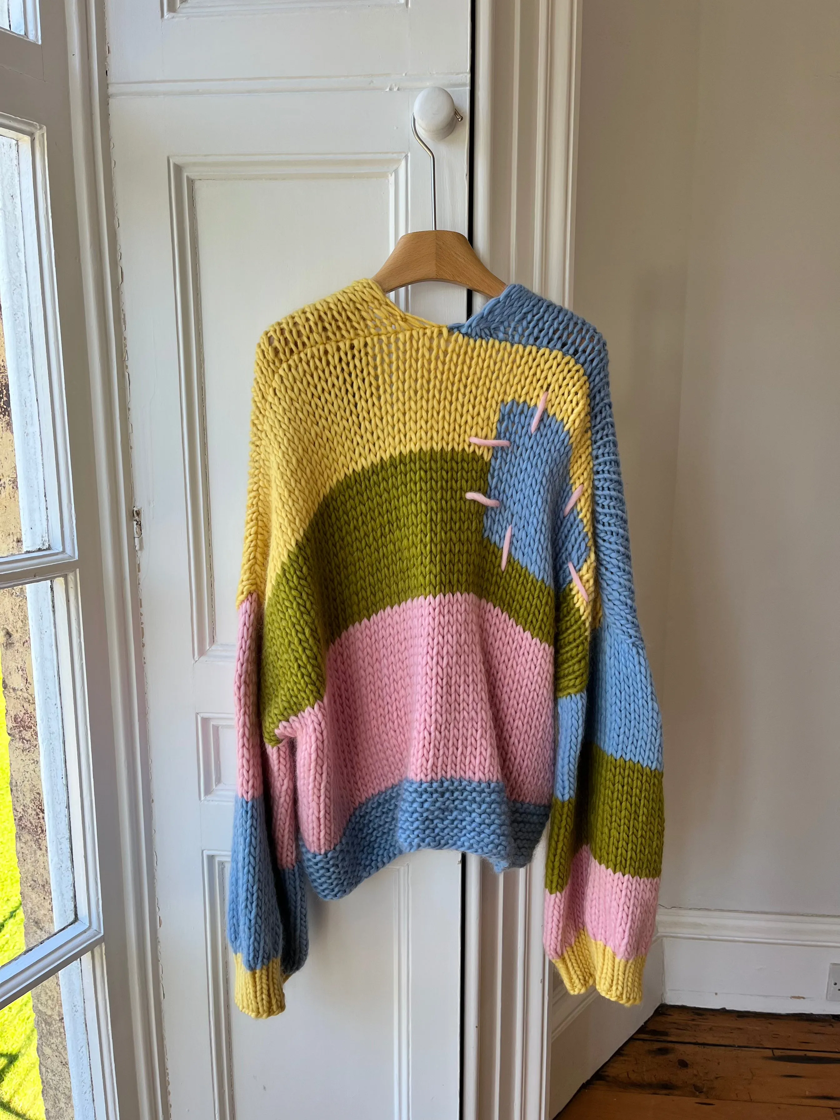 Whimsy Patchwork Knit Cardigan #2 (Sample) sold by Hope Macaulay product image thumbnail 3