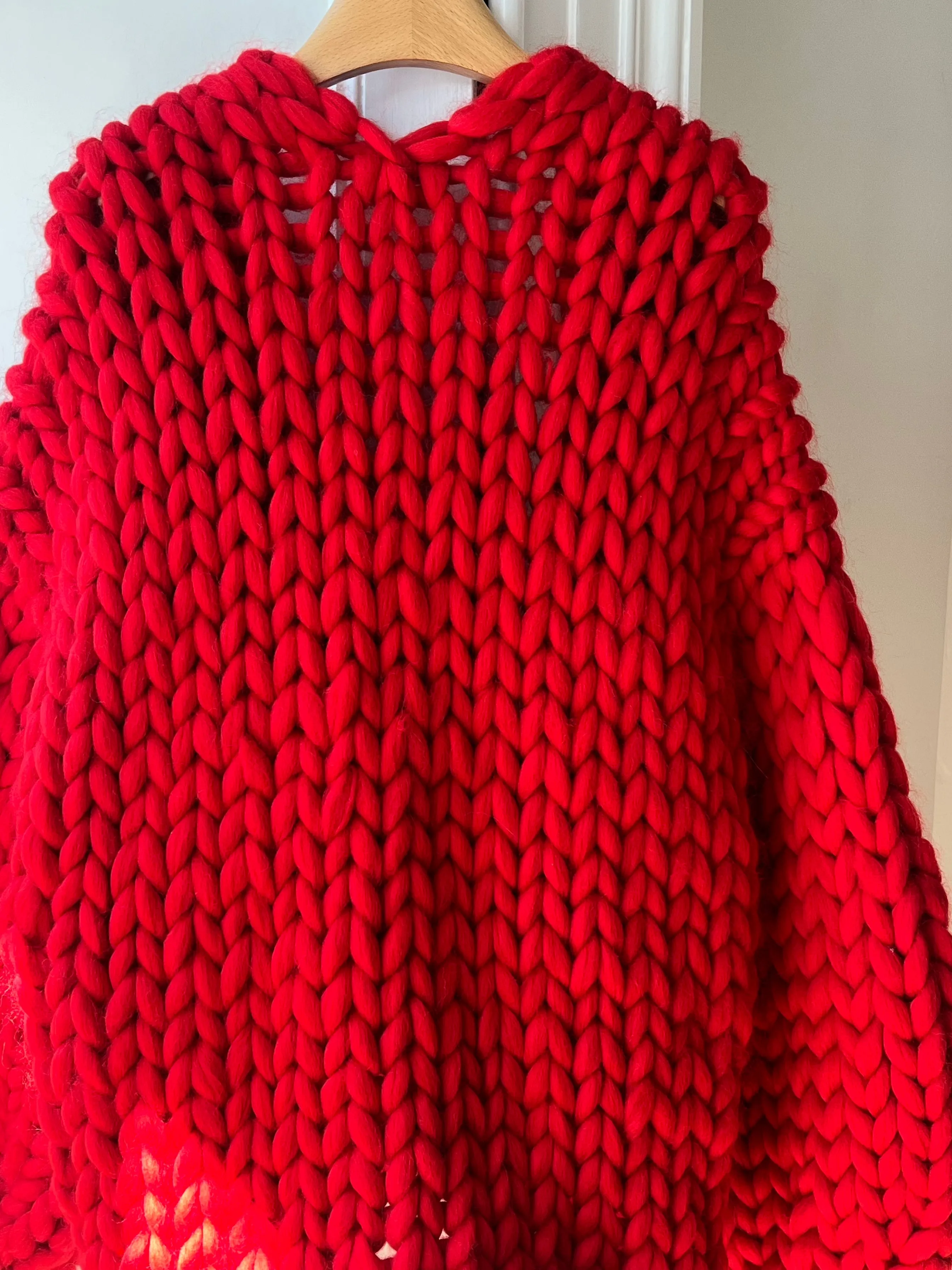 Red Colossal Knit Cardigan XXL (Limited Edition Sample) sold by Hope Macaulay product image thumbnail 4