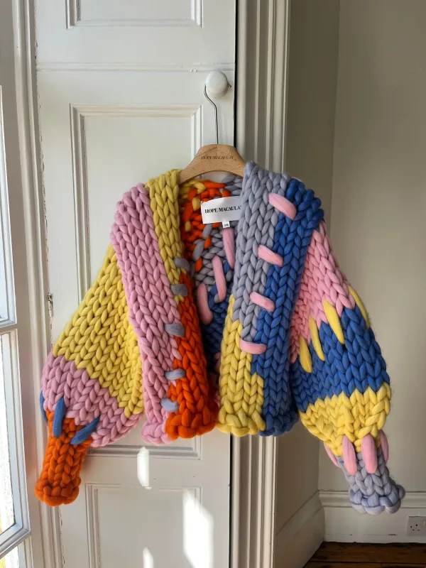 Colourful Prototype Colossal Knit Cardigan #2 S/M (Sample) sold by Hope Macaulay
