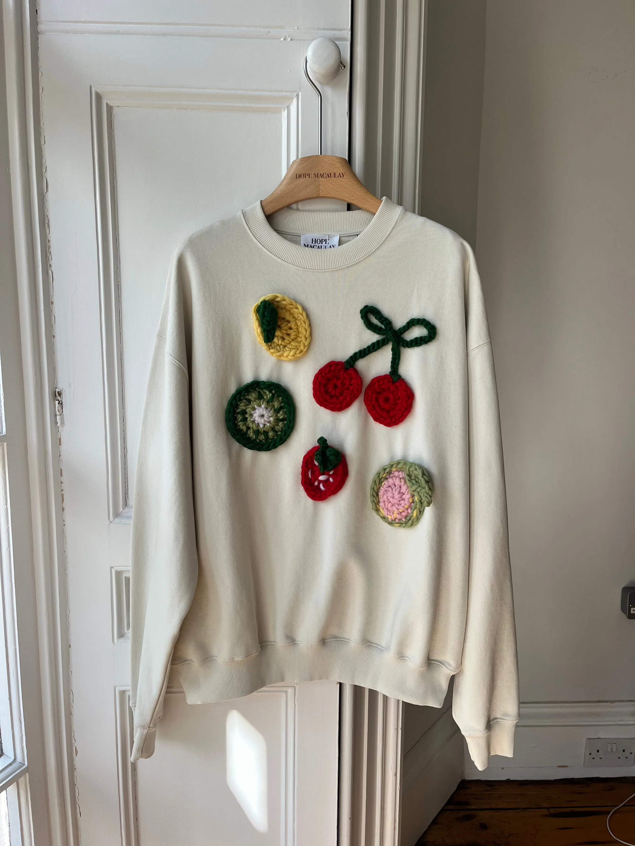 1of1 Fruit Embroidered Sweatshirt S (Sample) sold by Hope Macaulay
