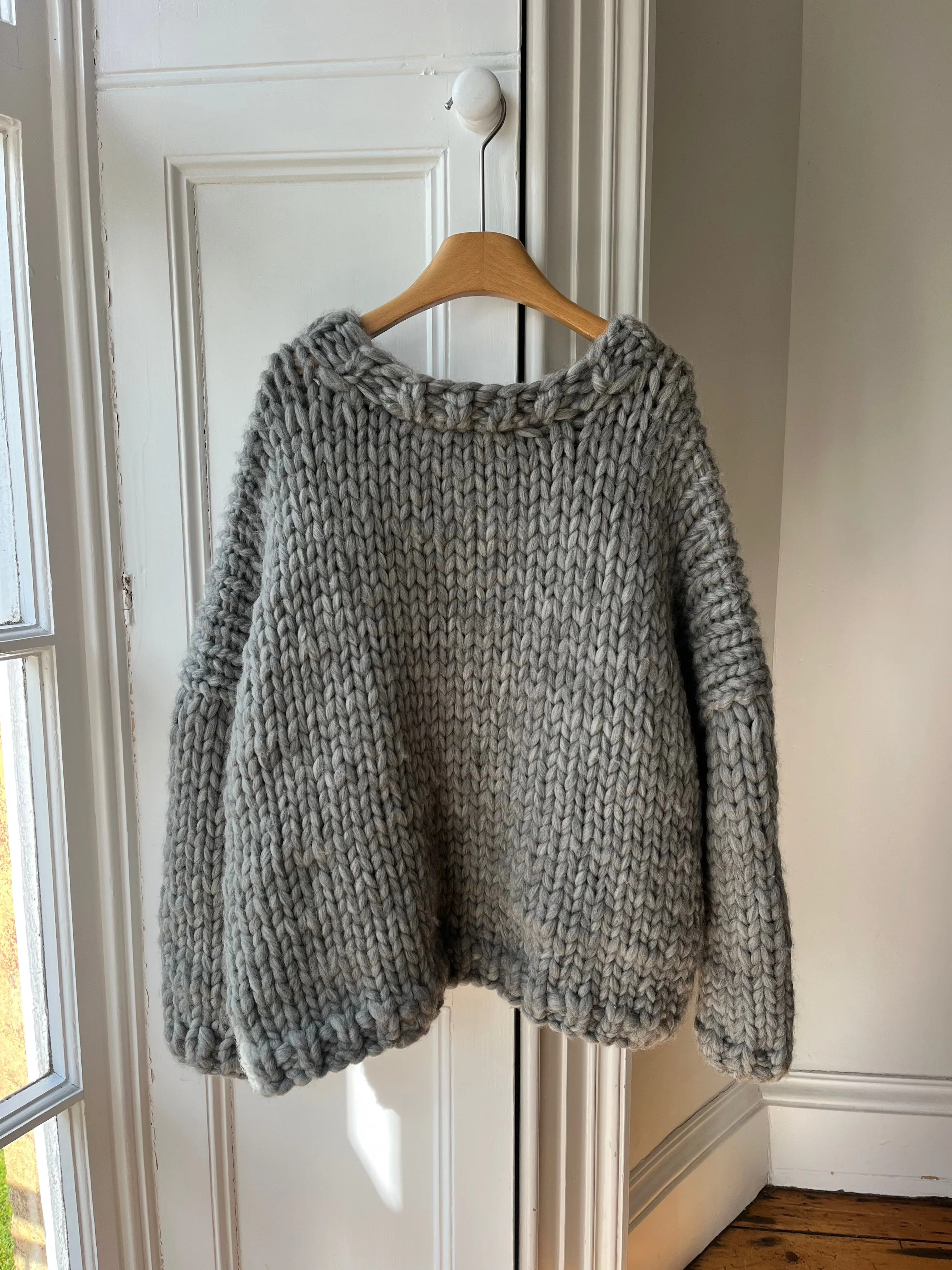 Grey Bow Chunky Knit Sweater S/M (Sample) sold by Hope Macaulay product image thumbnail 3