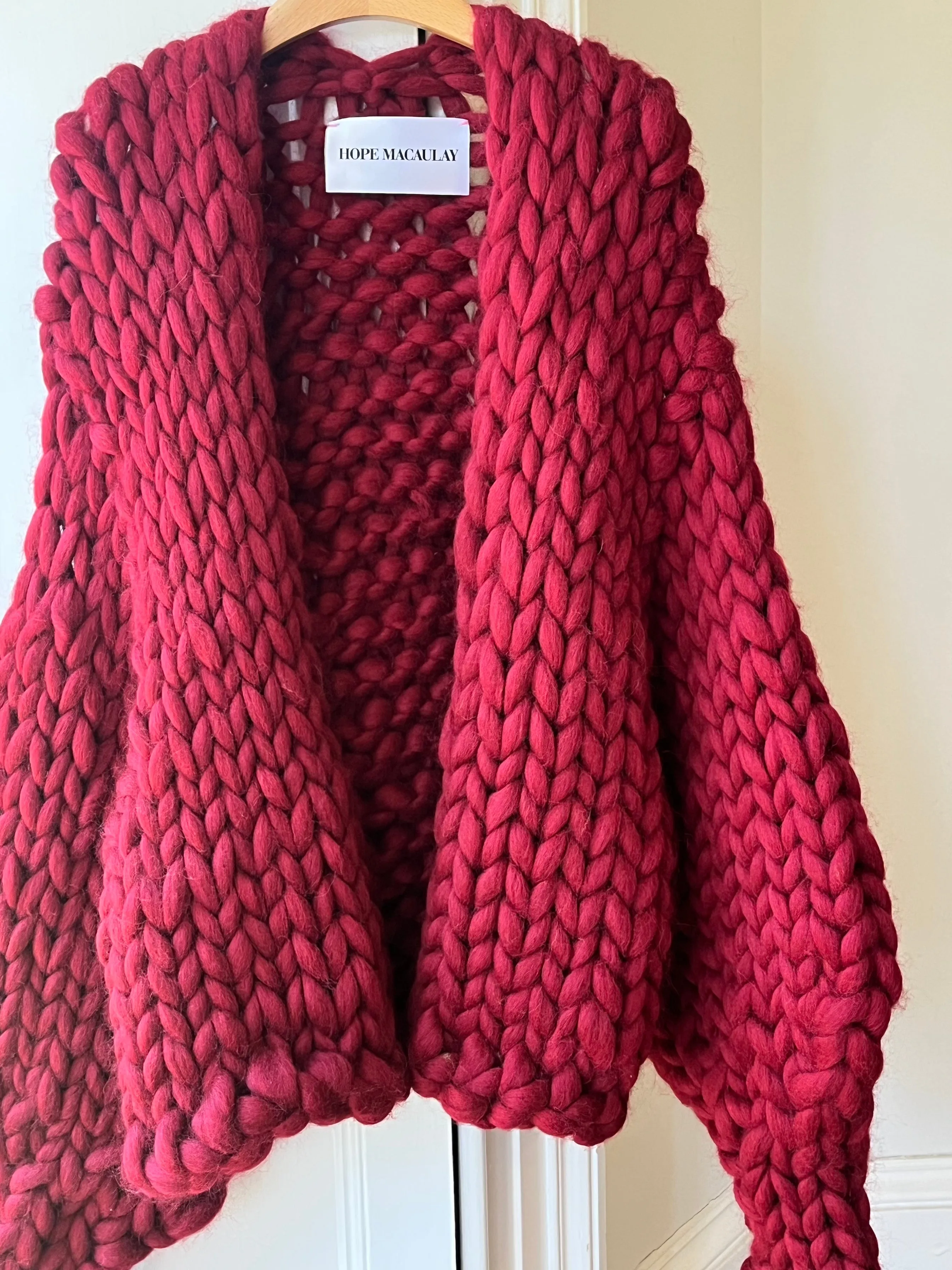 Burgundy Colossal Knit Cardigan XXL (Sample) sold by Hope Macaulay product image thumbnail 2