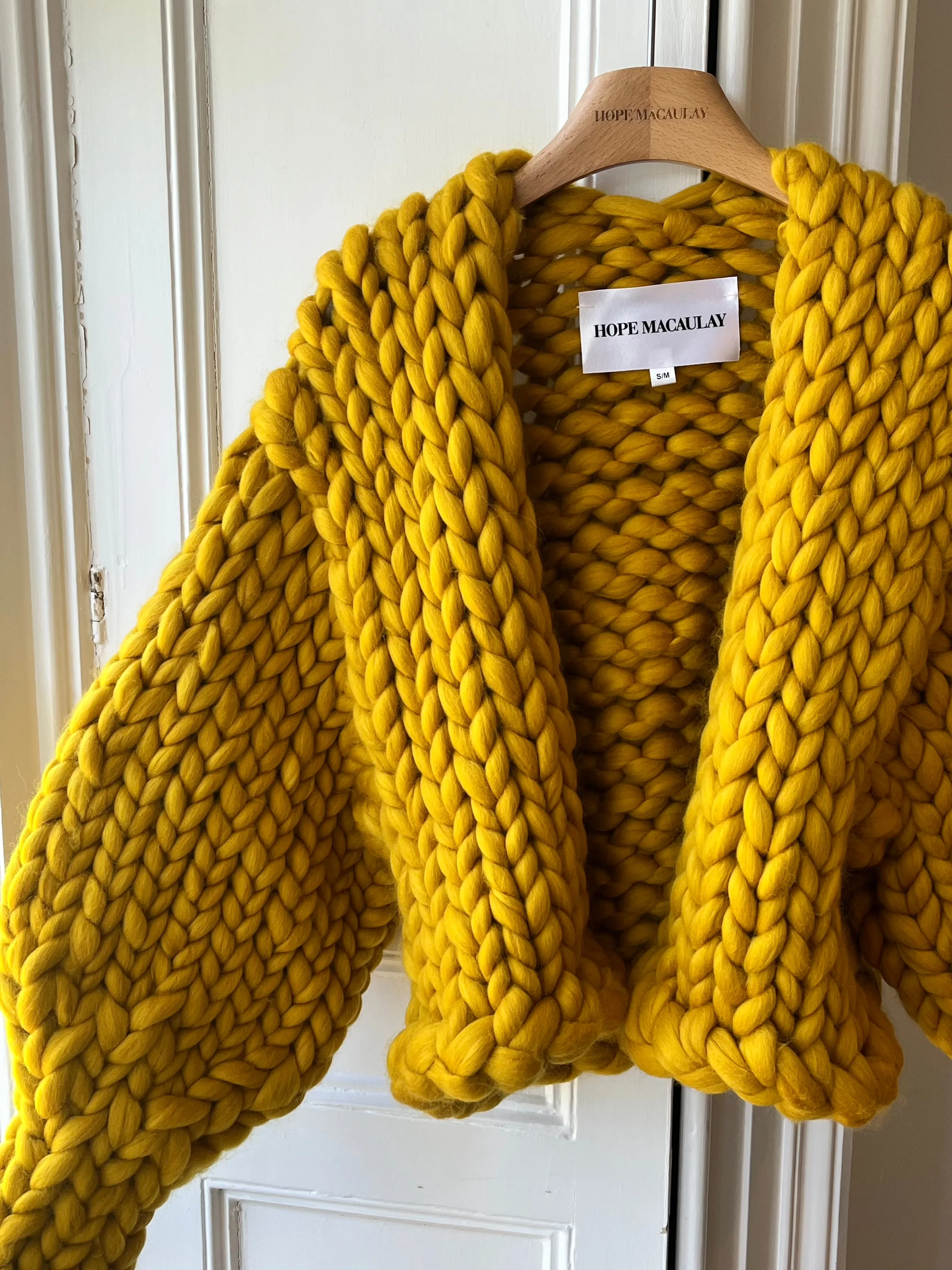 Mustard Colossal Knit Cardigan S/M (Merino Limited Edition Sample) sold by Hope Macaulay product image thumbnail 2
