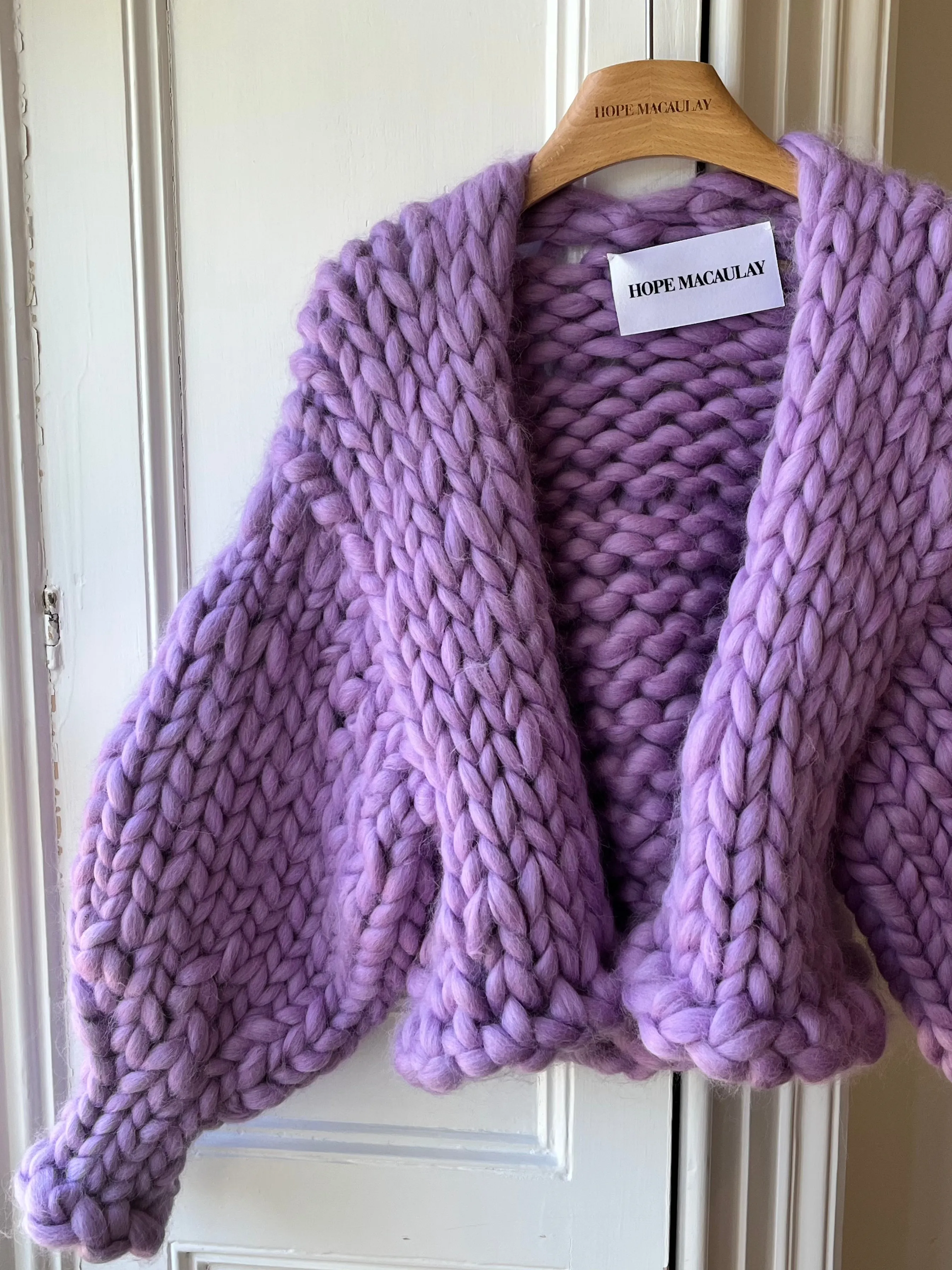 Lavender Colossal Knit Cardigan S/M (Limited Edition Sample) sold by Hope Macaulay product image thumbnail 2