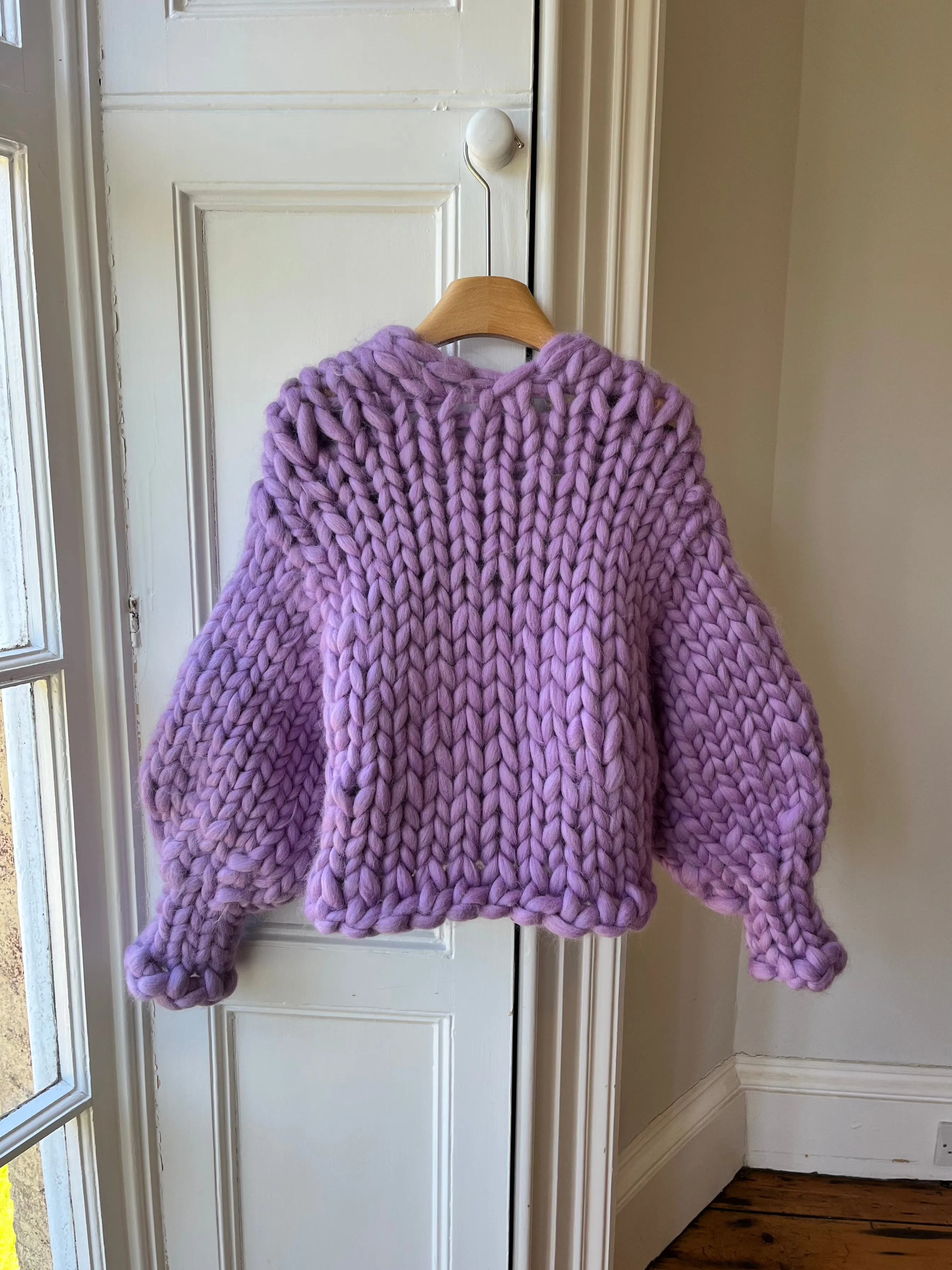 Lavender Colossal Knit Cardigan S/M (Limited Edition Sample) sold by Hope Macaulay product image thumbnail 3