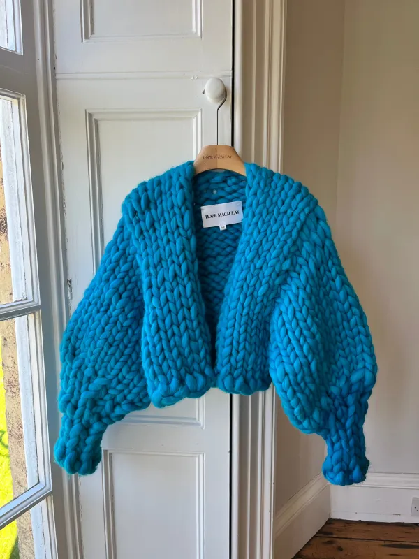 Aqua Colossal Knit Cardigan S/M (Merino Limited Edition Sample) sold by Hope Macaulay