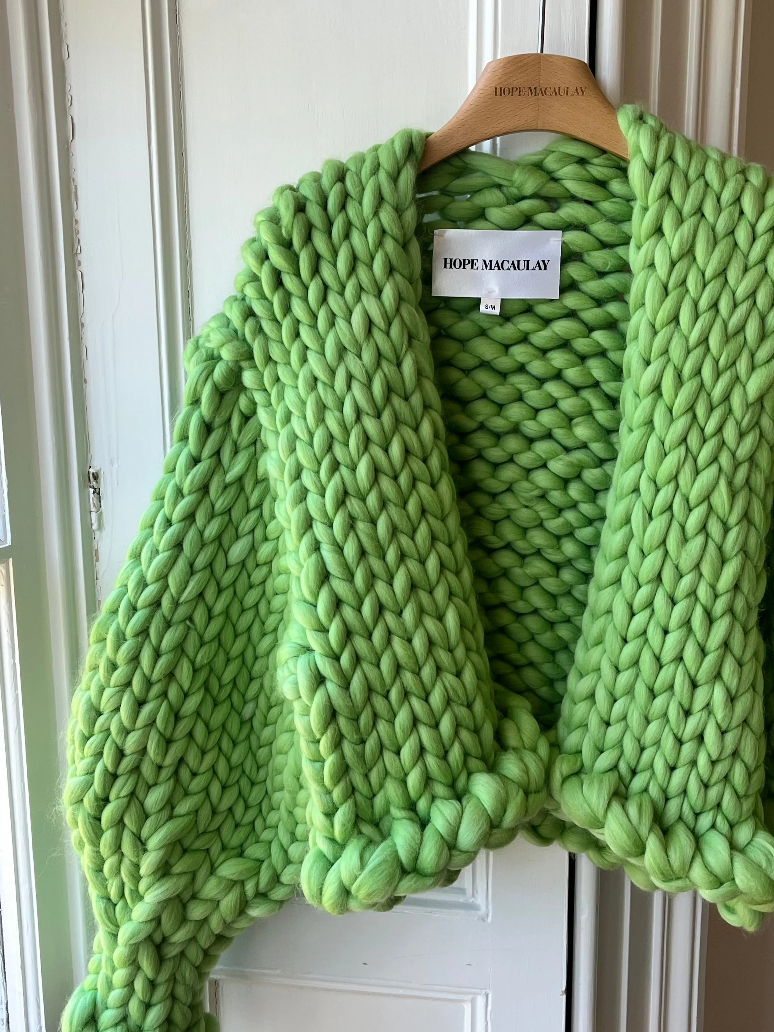 Apple Green Colossal Knit Cardigan S/M, XXL (Merino Limited Edition Sample) sold by Hope Macaulay product image thumbnail 2