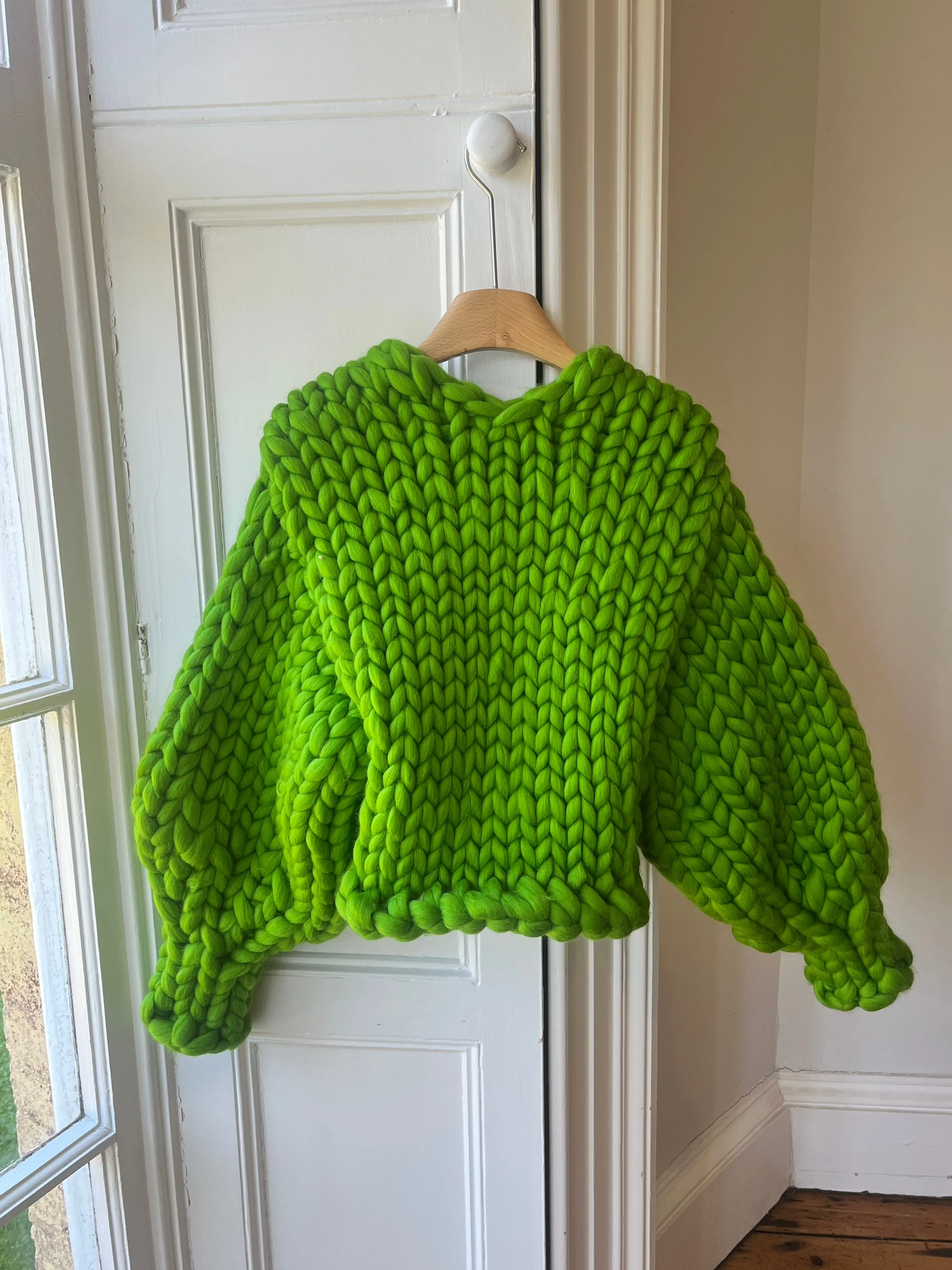Green Colossal Knit Cardigan XS/S (Merino Limited Edition Sample) sold by Hope Macaulay product image thumbnail 3