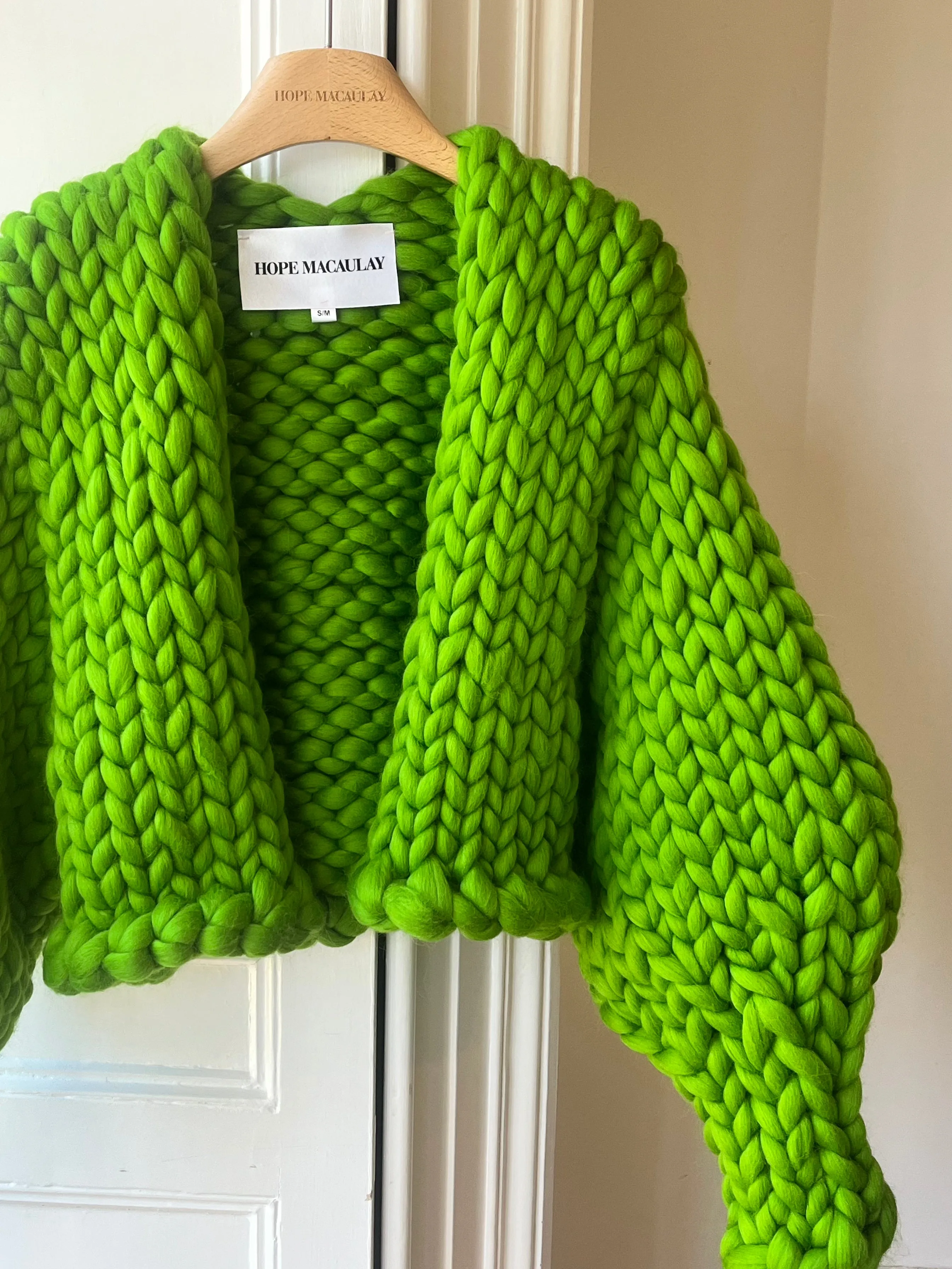 Green Colossal Knit Cardigan XS/S (Merino Limited Edition Sample) sold by Hope Macaulay product image thumbnail 2