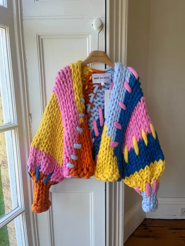 Colourful Colossal Knit Cardigan S/M, M/L (Sample) sold by Hope Macaulay