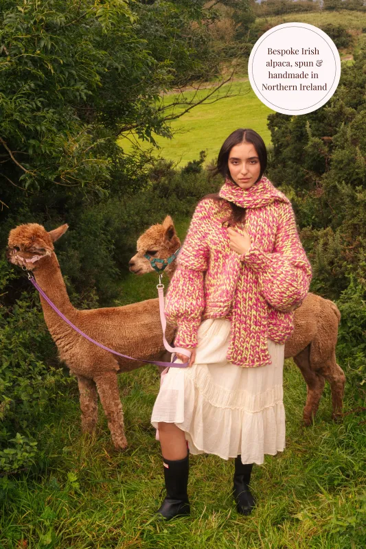 One-of-a-kind Irish Alpaca Chunky Knit Scarf - Willow sold by Hope Macaulay