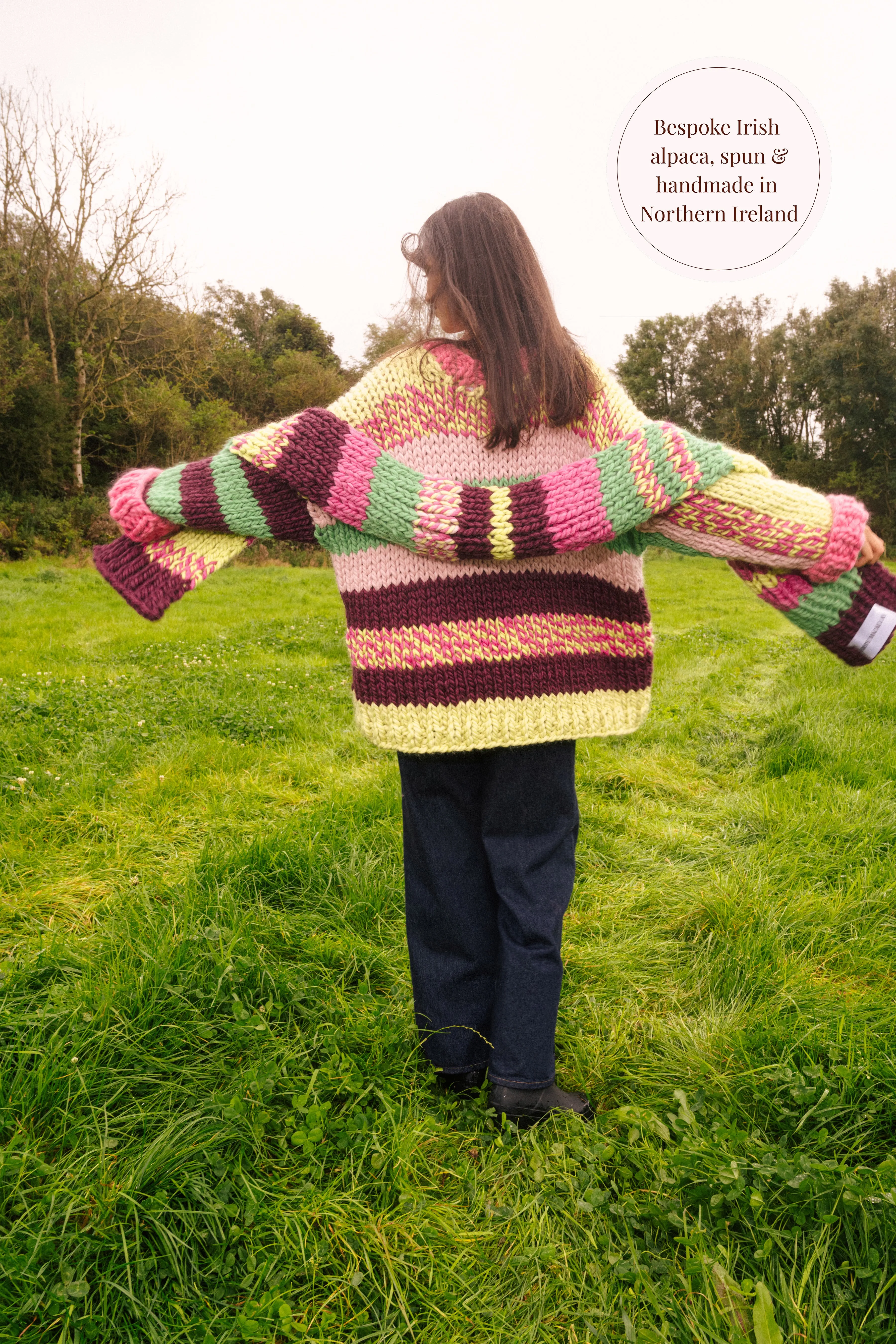 One-of-a-kind Irish Alpaca Chunky Knit Scarf - Heather sold by Hope Macaulay