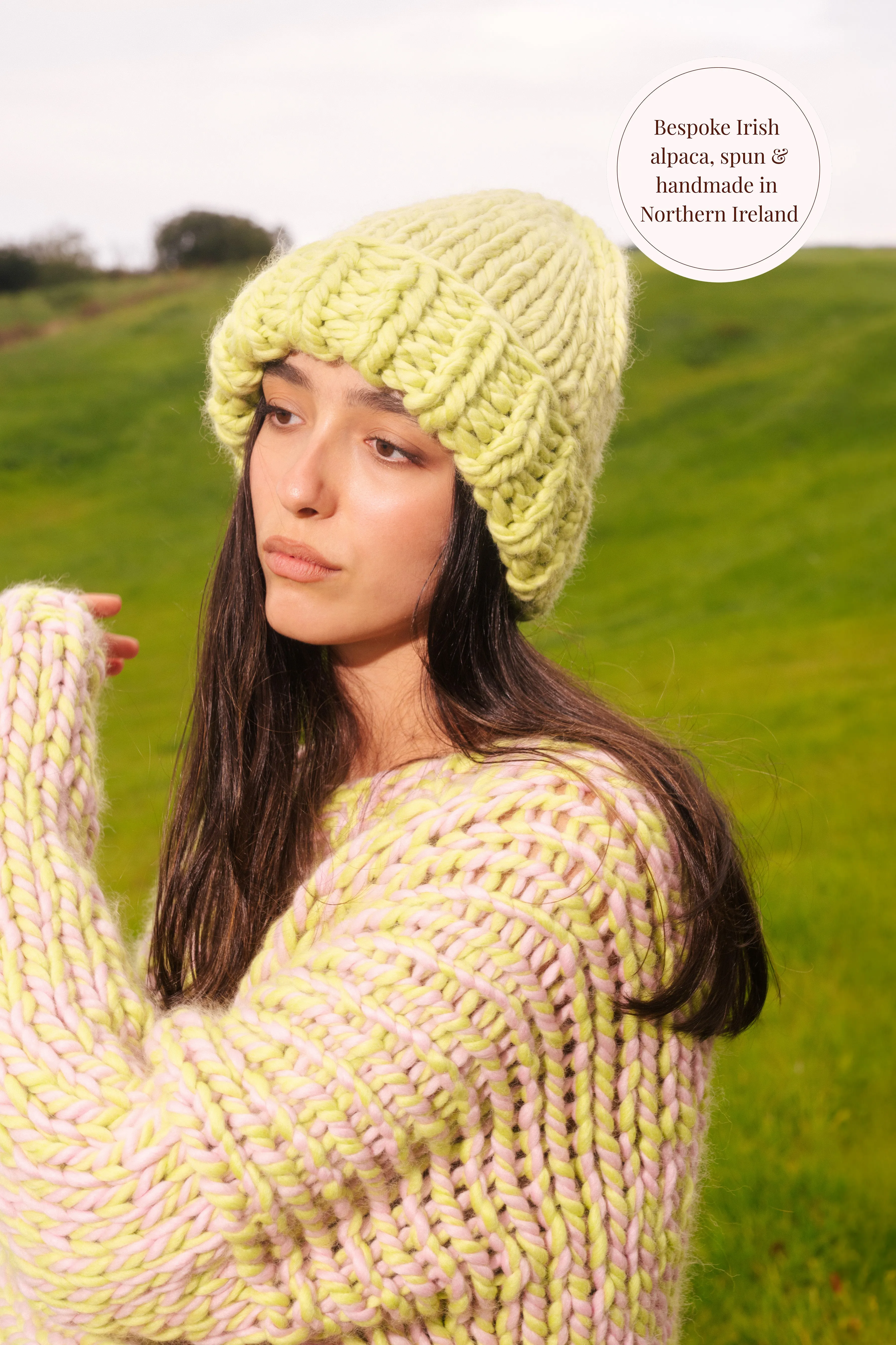 One-of-a-kind Irish Alpaca Chunky Knit Beanie Hat - Ériu sold by Hope Macaulay