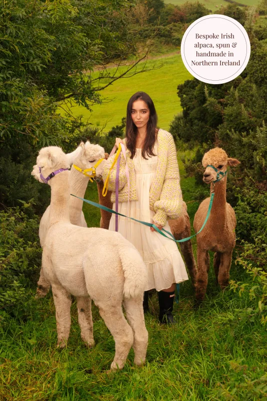 One-of-a-kind Irish Alpaca Chunky Knit Cardigan - Glens sold by Hope Macaulay