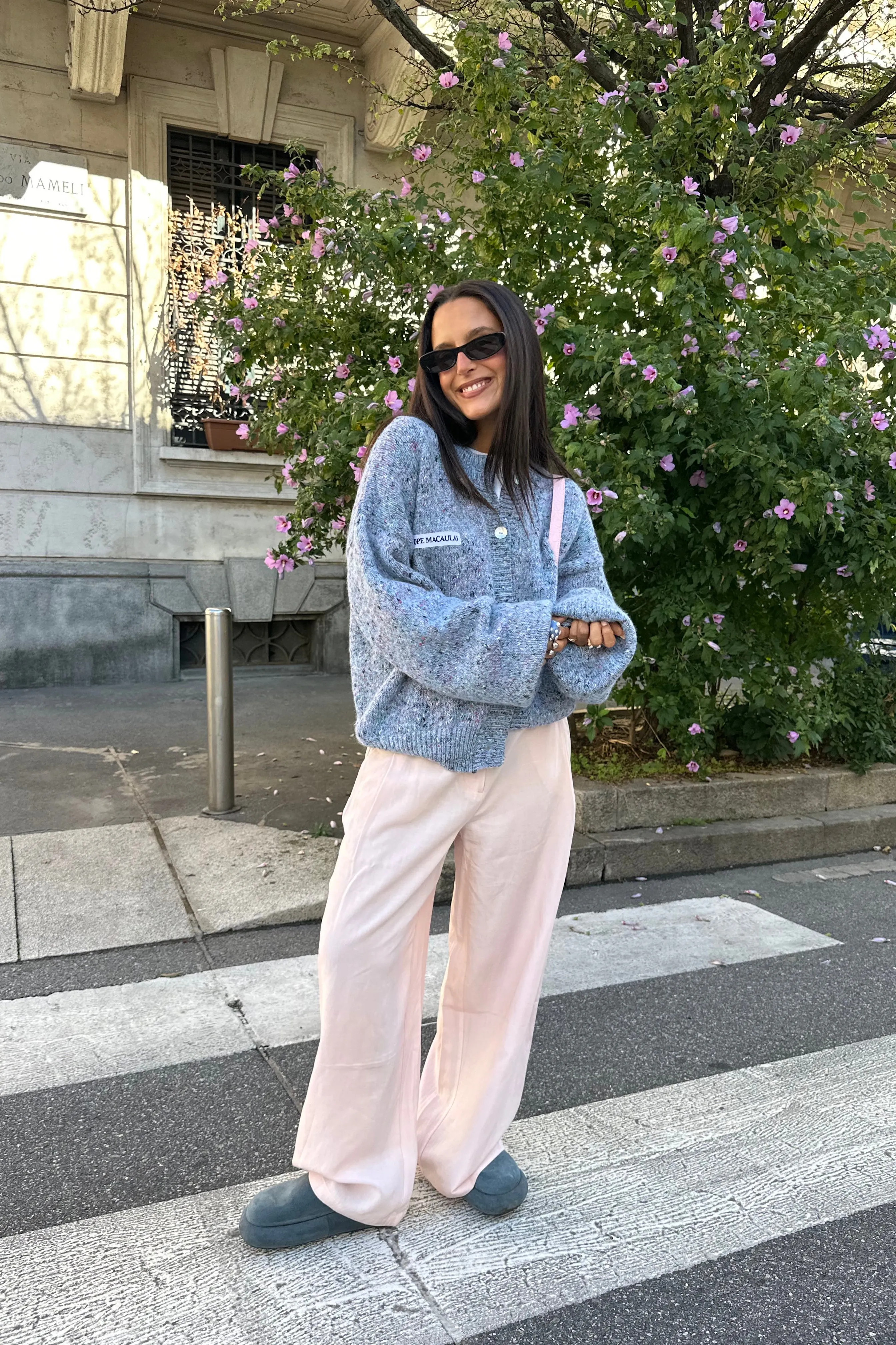 Azure Mélange Knit Cardigan sold by Hope Macaulay product image thumbnail 2