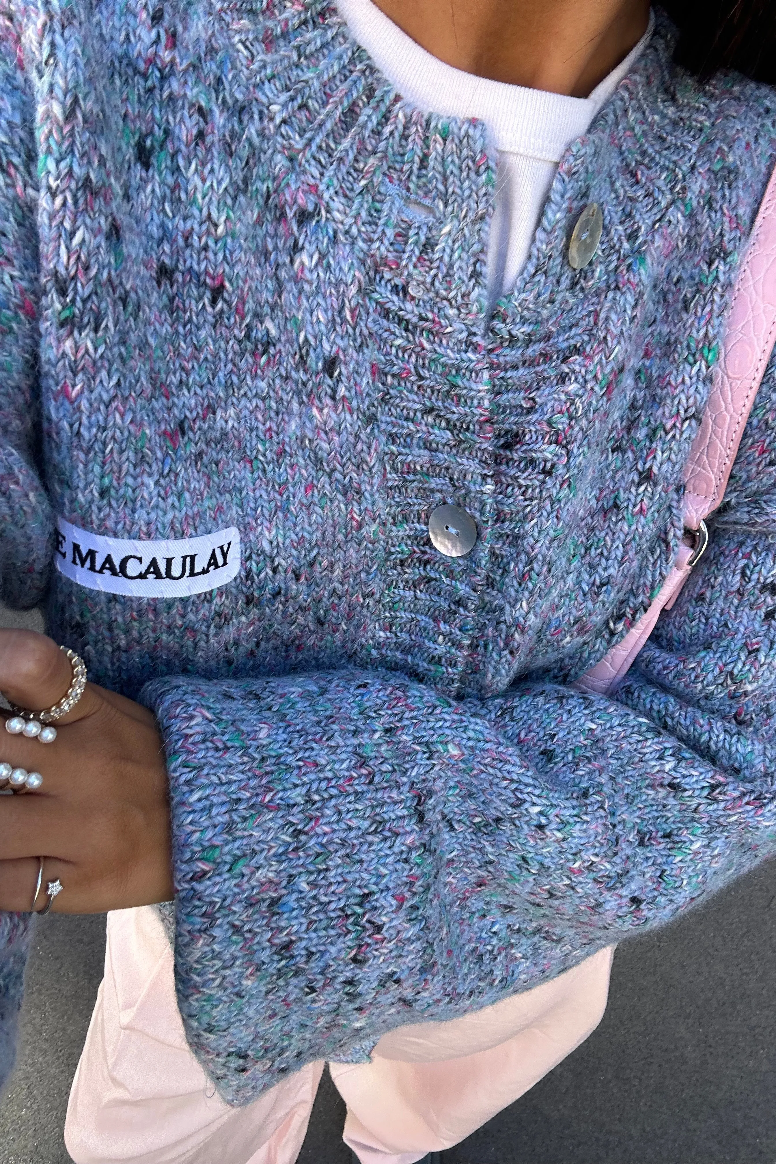 Azure Mélange Knit Cardigan sold by Hope Macaulay product image thumbnail 3