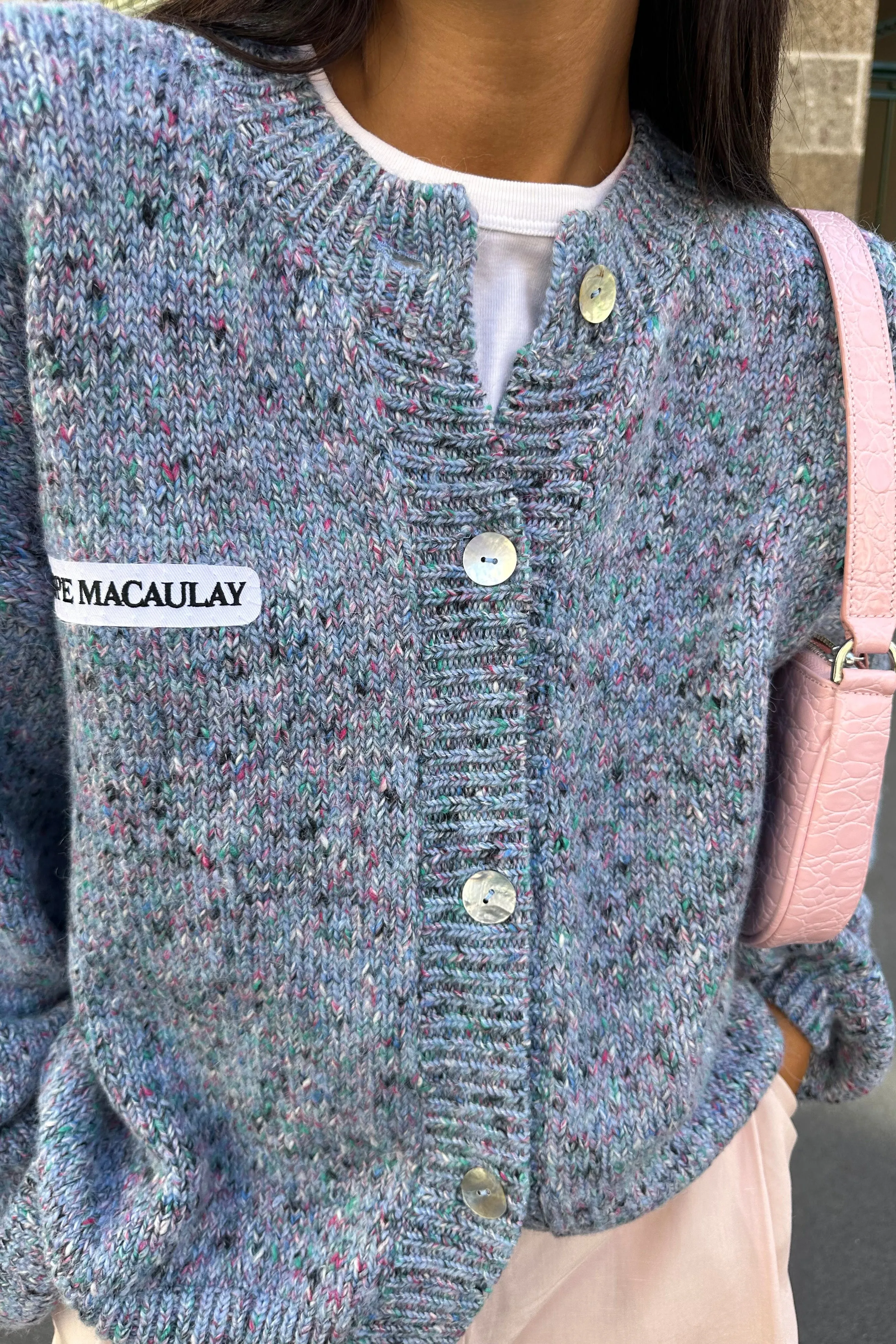 Azure Mélange Knit Cardigan sold by Hope Macaulay product image thumbnail 5