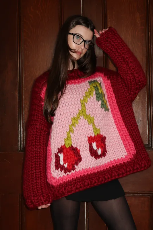 Cherry Chunky Knit Sweater sold by Hope Macaulay