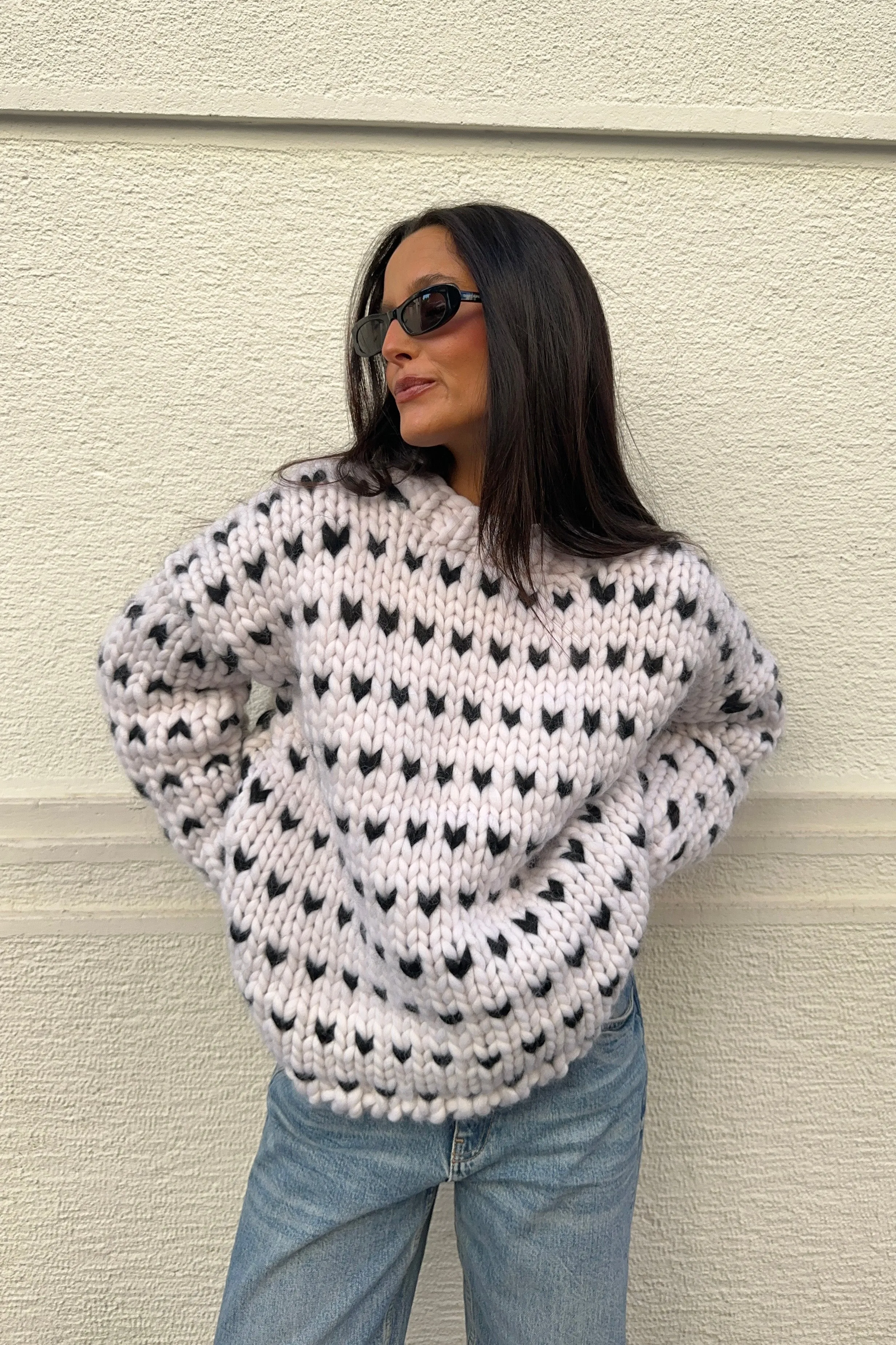 Gigi Polka Dot Chunky Knit Sweater sold by Hope Macaulay product image thumbnail 3