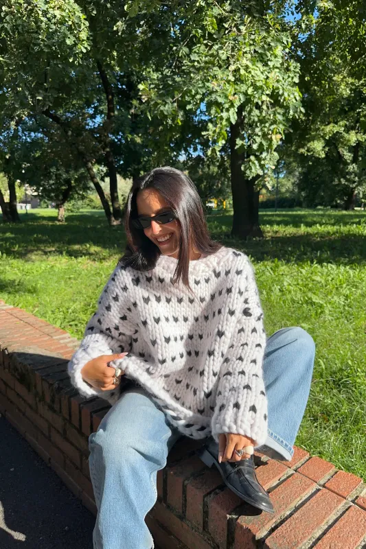 Gigi Polka Dot Chunky Knit Sweater sold by Hope Macaulay