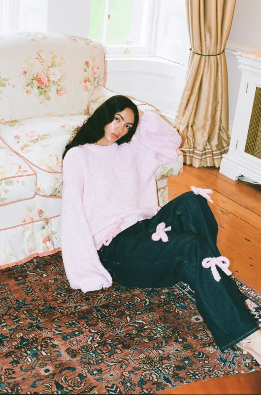 Pink Bouclé Knit Sweater sold by Hope Macaulay