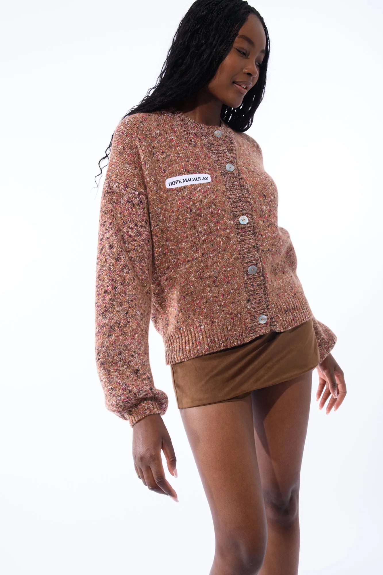 Hazelnut Mélange Knit Cardigan sold by Hope Macaulay product image thumbnail 2