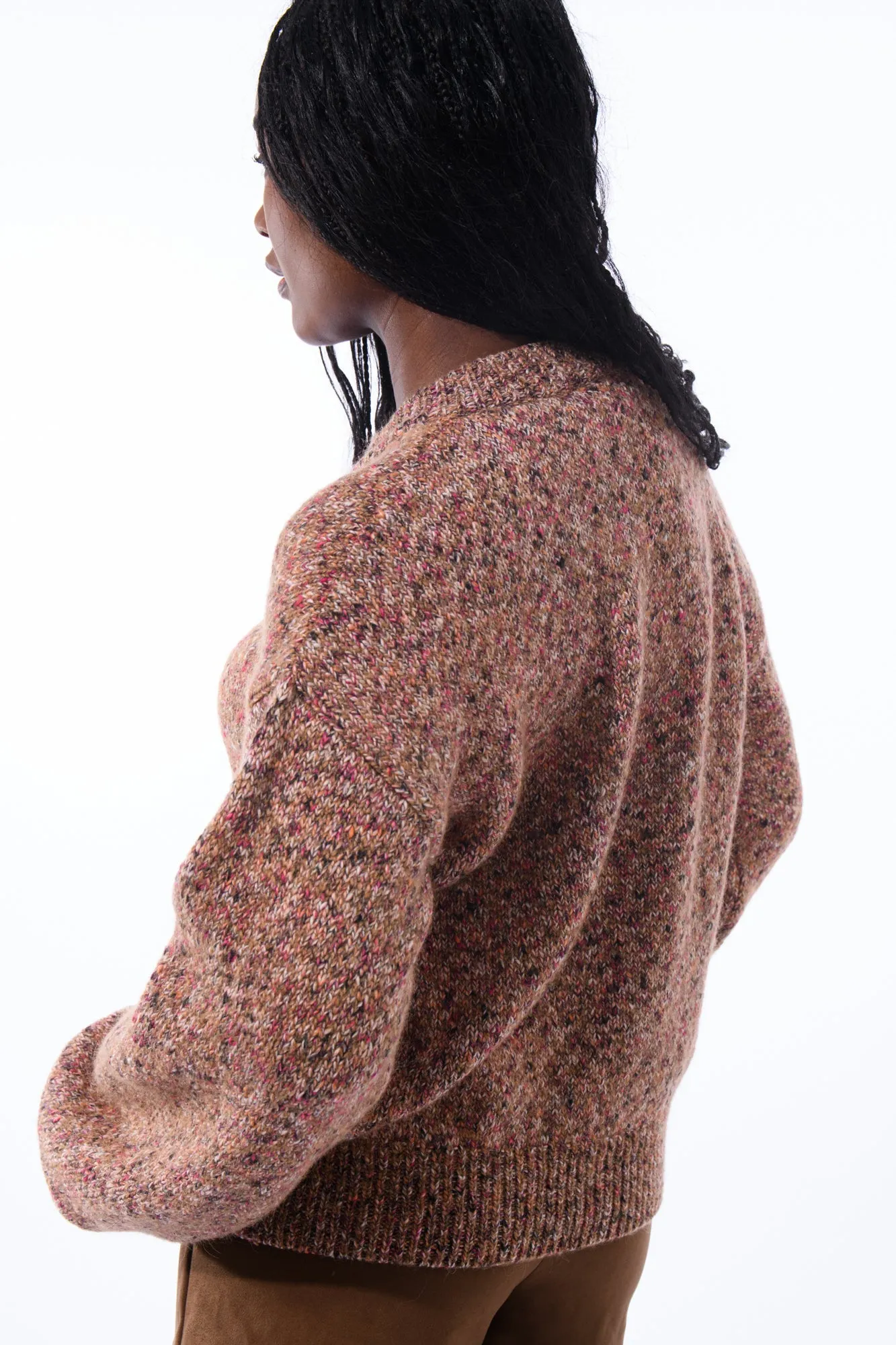 Hazelnut Mélange Knit Cardigan sold by Hope Macaulay product image thumbnail 3