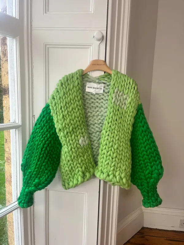 1of1 Green Blend Colossal Knit Cardigan M/L (Sample) sold by Hope Macaulay
