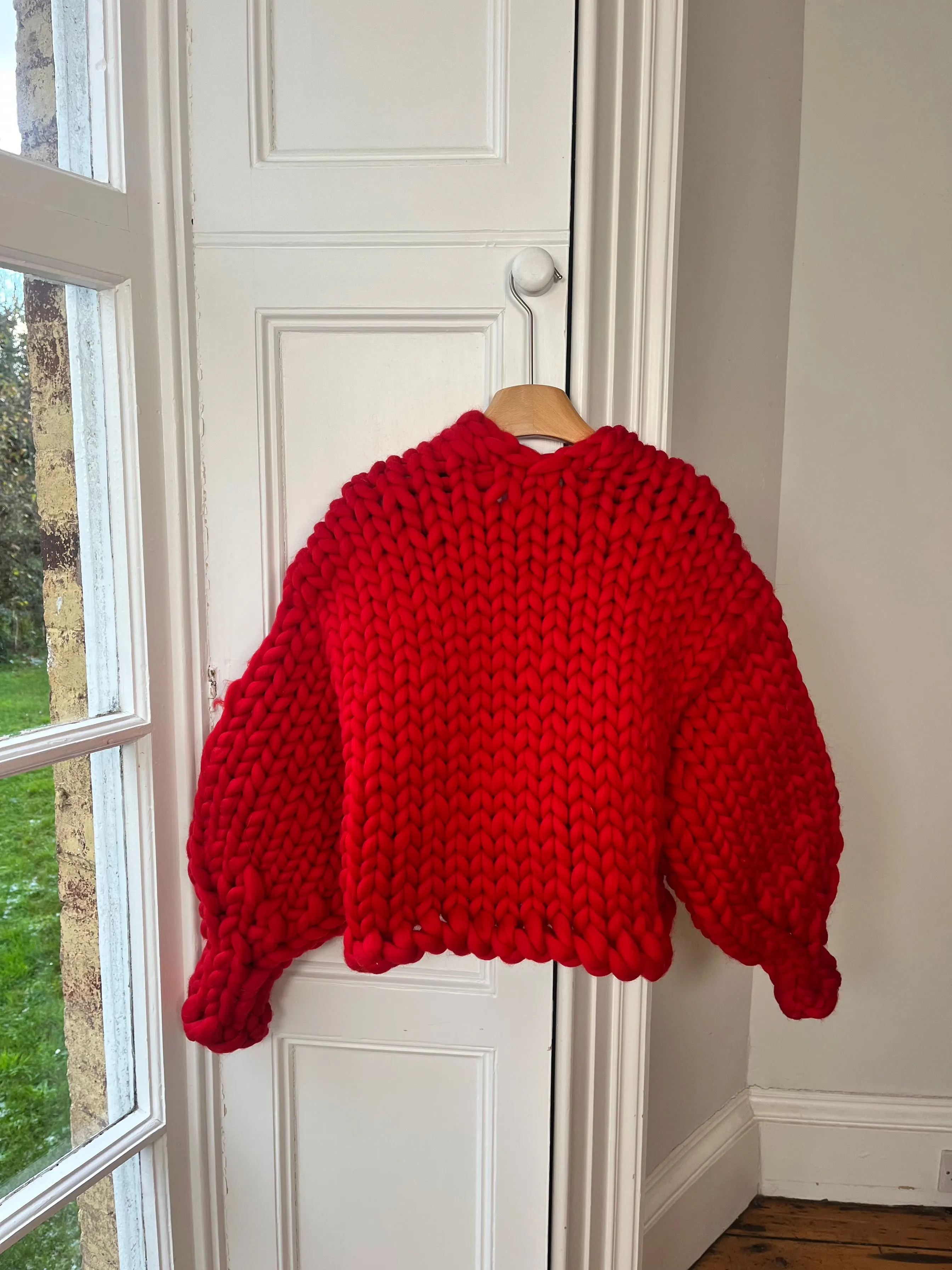 Red Colossal Knit Cardigan (Merino Sample) sold by Hope Macaulay product image thumbnail 3
