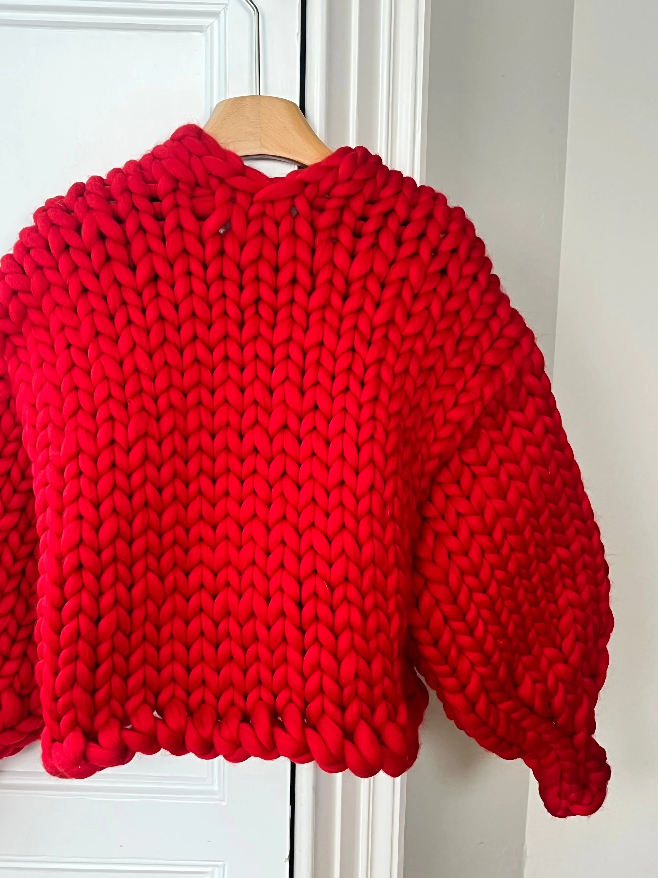 Red Colossal Knit Cardigan (Merino Sample) sold by Hope Macaulay product image thumbnail 4
