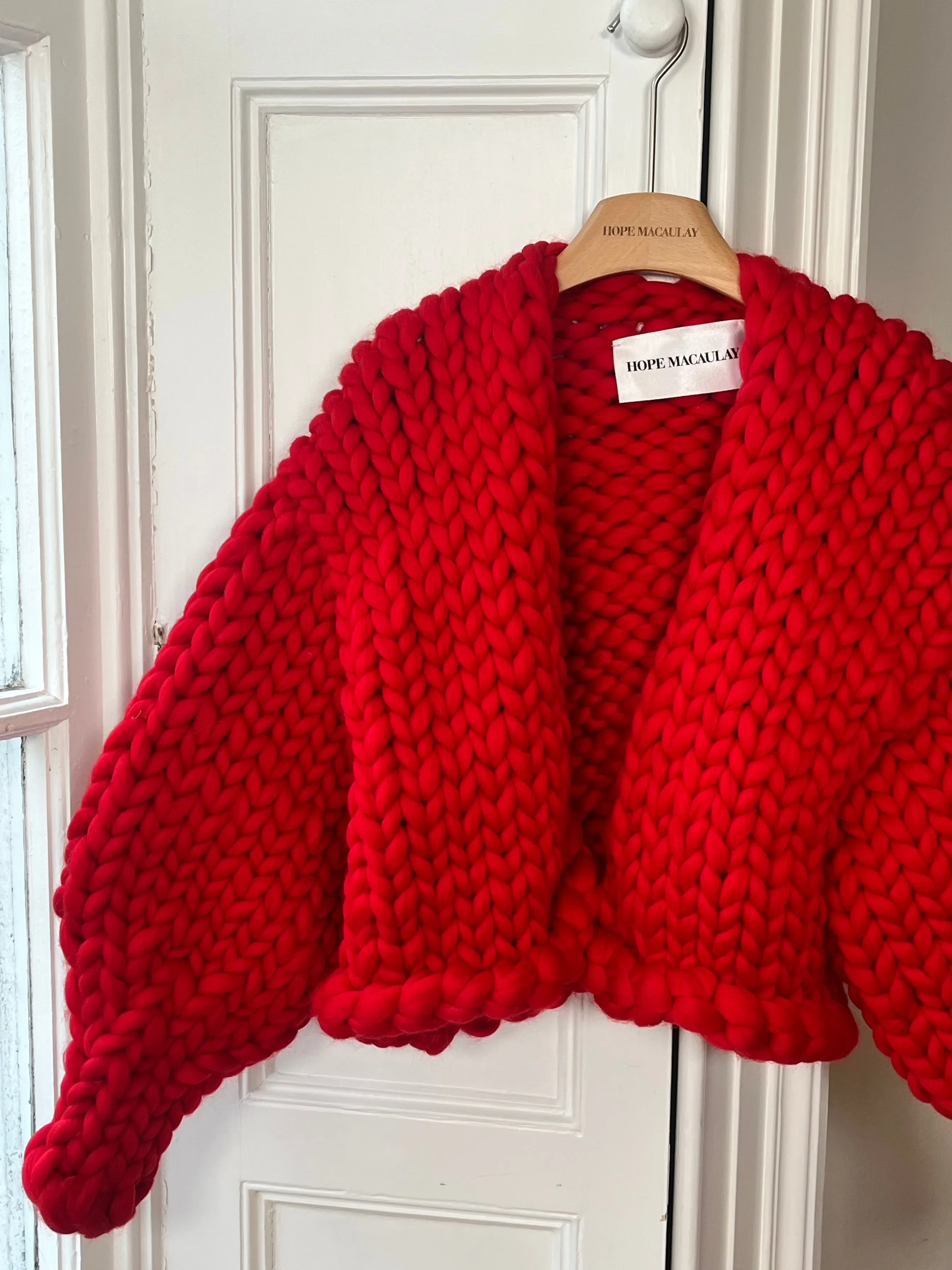 Red Colossal Knit Cardigan (Merino Sample) sold by Hope Macaulay product image thumbnail 2
