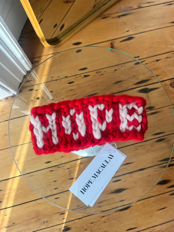 Hope Red Chunky Knit Headband (Sample) sold by Hope Macaulay