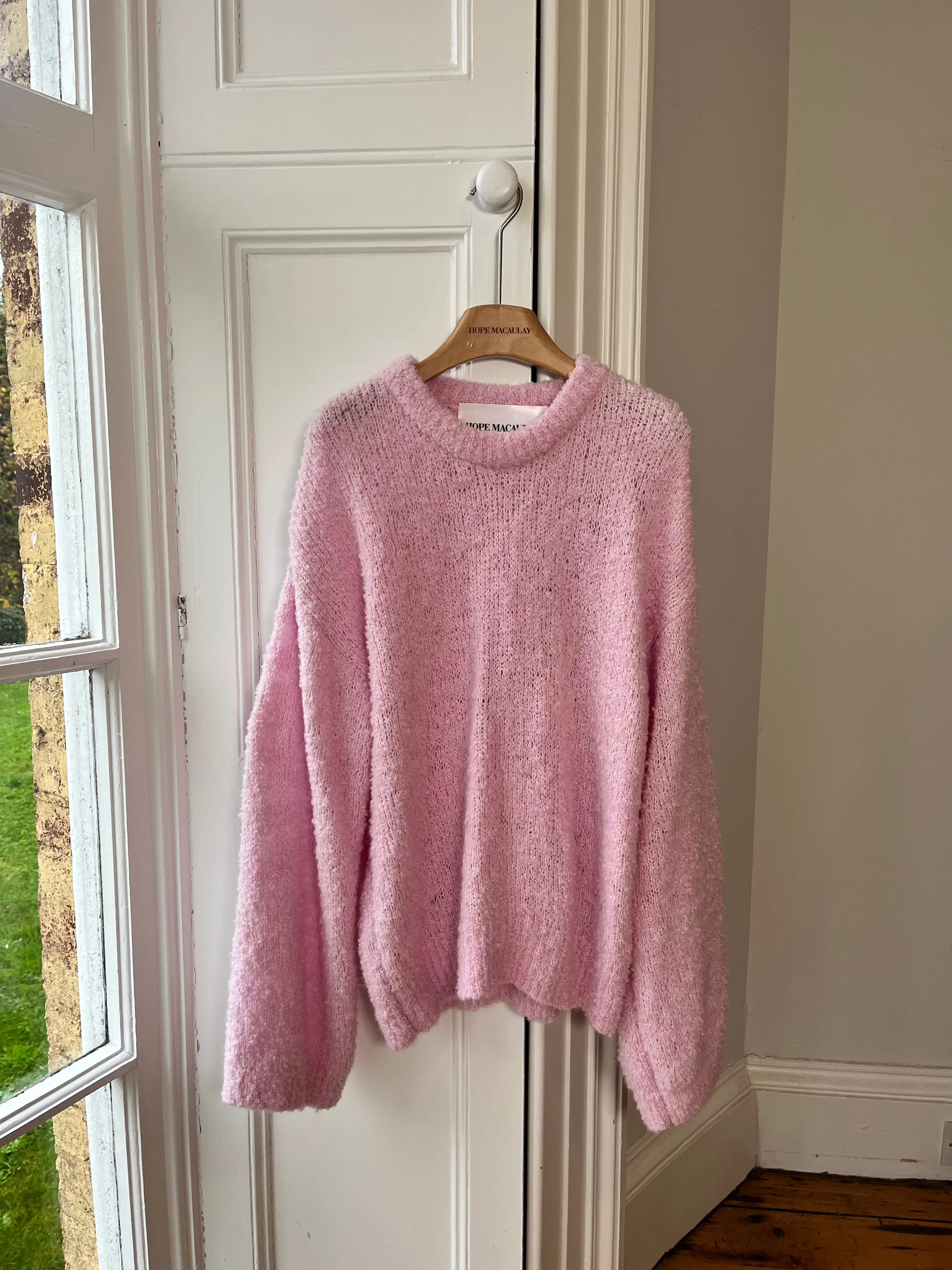 Pink Boucle Knit Sweater (Prototype Sample) sold by Hope Macaulay
