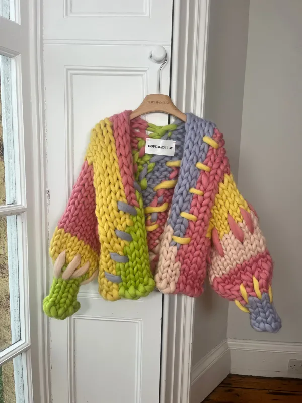 1of1 Pastel Pink Prototype Colossal Knit Cardigan S/M (Sample) sold by Hope Macaulay