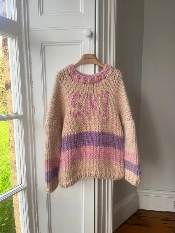 Ski Pink Chunky Knit Sweater M/L (Sample) sold by Hope Macaulay
