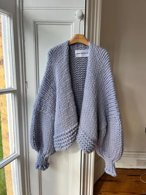 Powder Blue Chunky Knit Cardigan XXL (Limited Edition Sample) sold by Hope Macaulay