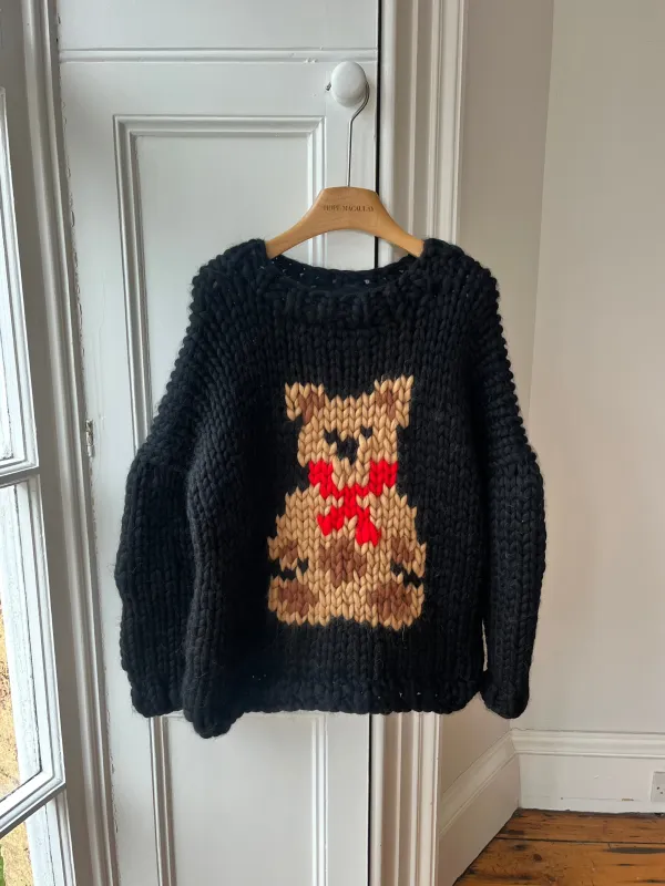 Teddy Black Chunky Knit Sweater S, S/M (Sample) sold by Hope Macaulay