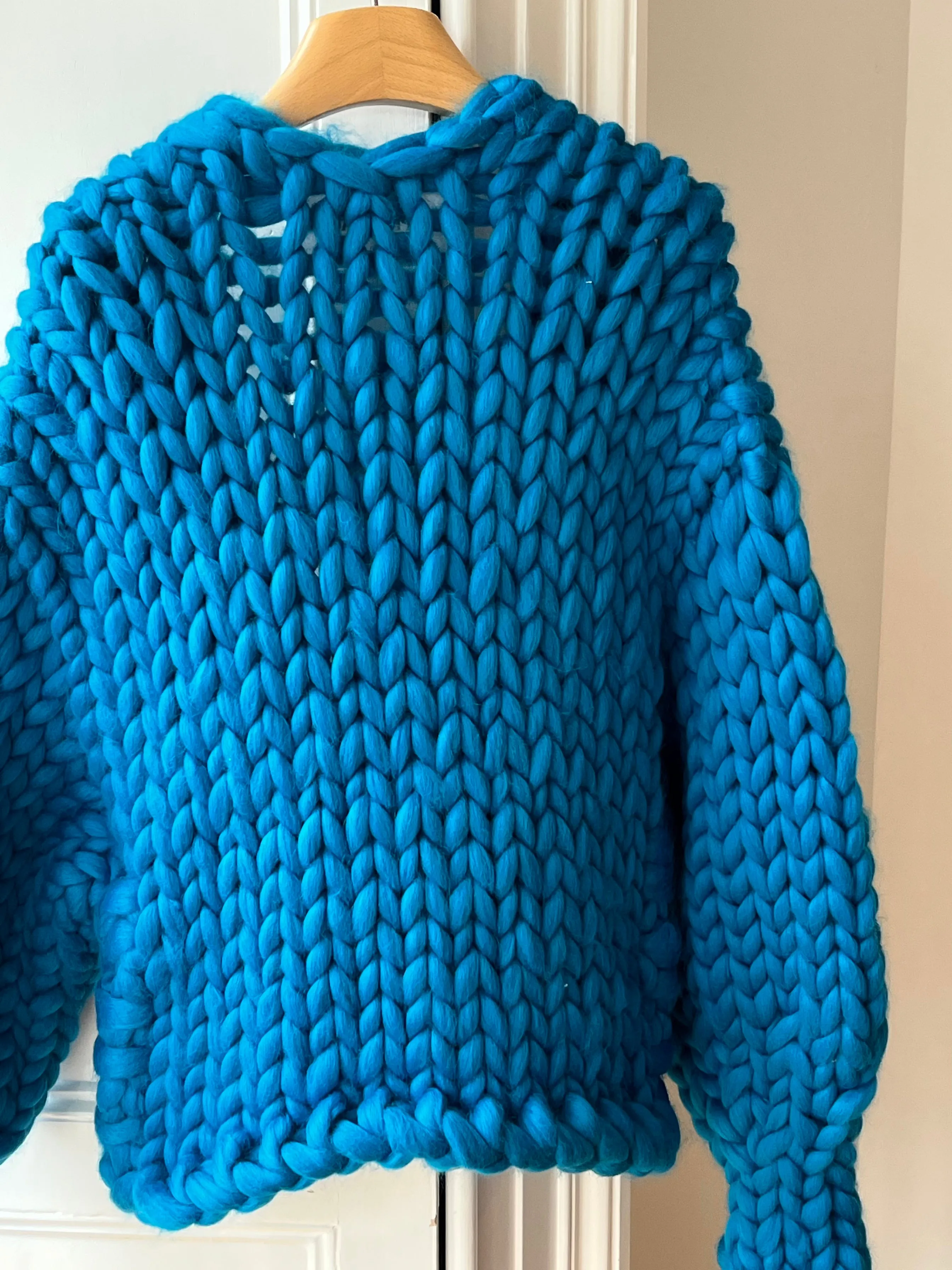 Cobalt Blue Colossal Knit Cardigan SM, M/L (Sample) sold by Hope Macaulay product image thumbnail 4