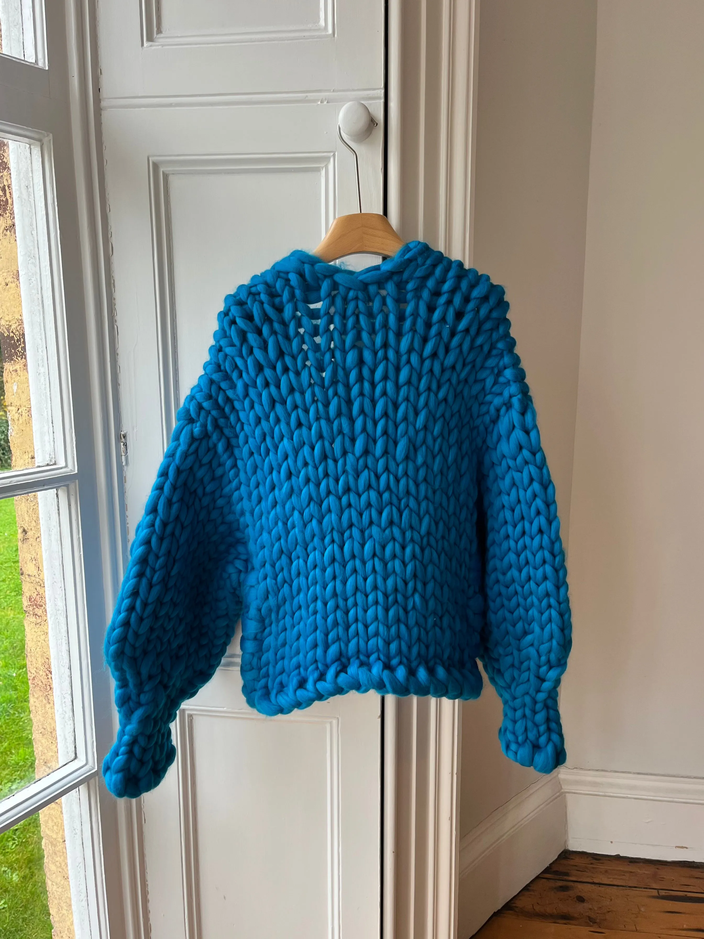 Cobalt Blue Colossal Knit Cardigan SM, M/L (Sample) sold by Hope Macaulay product image thumbnail 3