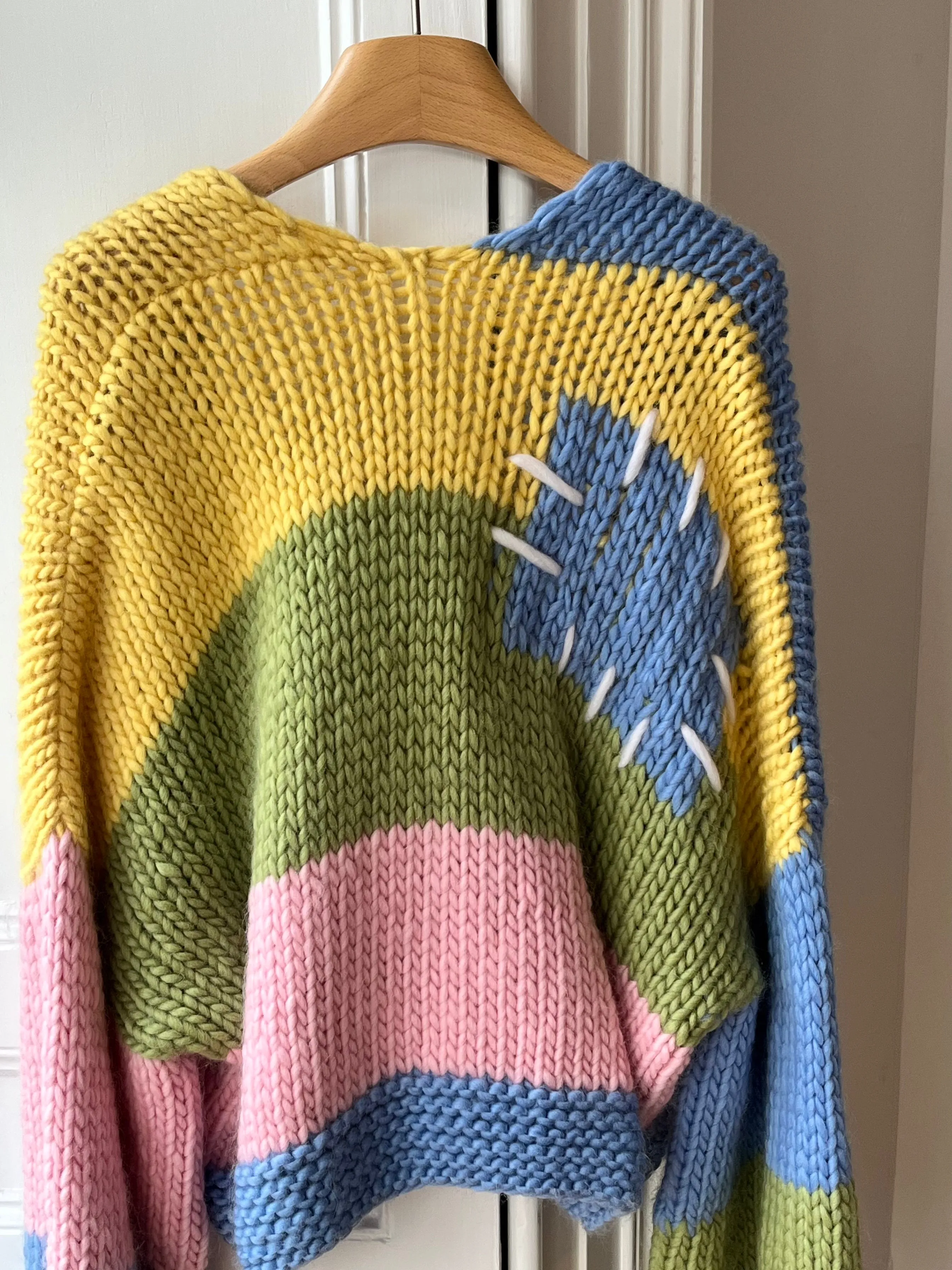 Whimsy Patchwork Knit Cardigan #1 S/M (Sample) sold by Hope Macaulay product image thumbnail 3