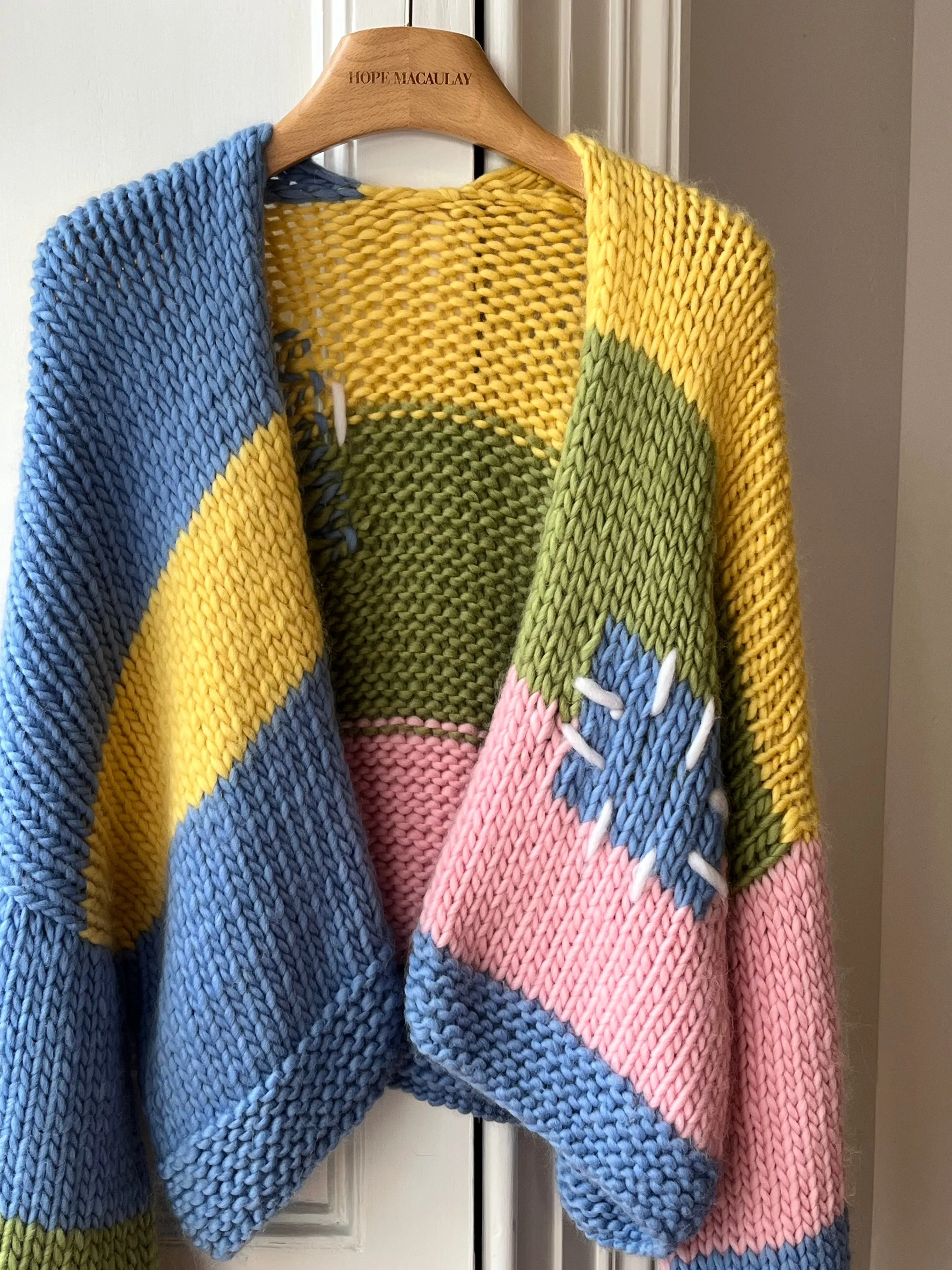 Whimsy Patchwork Knit Cardigan #1 S/M (Sample) sold by Hope Macaulay product image thumbnail 2